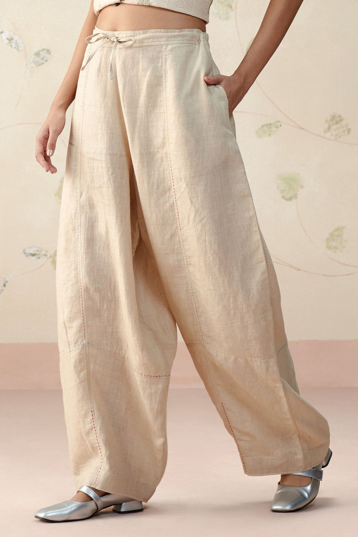 Stamen Beige Barrel Pants