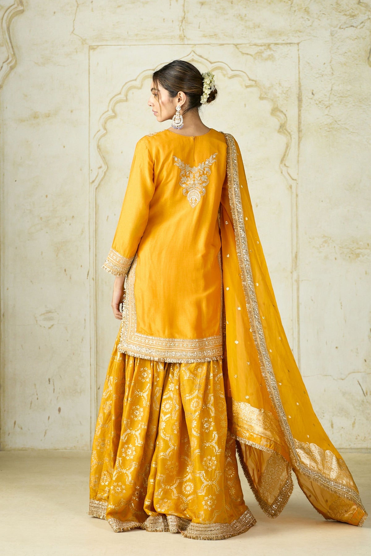 Yellow Ameena Sharara Set