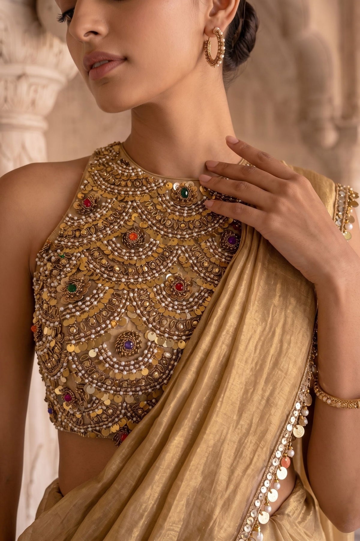 Kanakavali Draped Saree Set