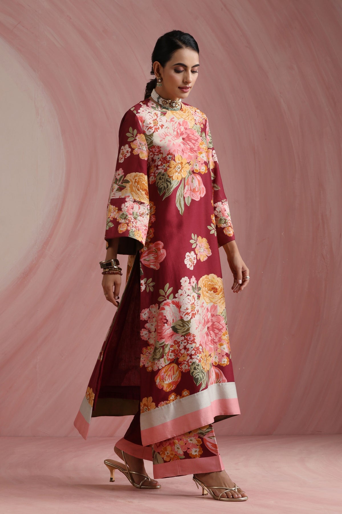 Maroon Kurta Set