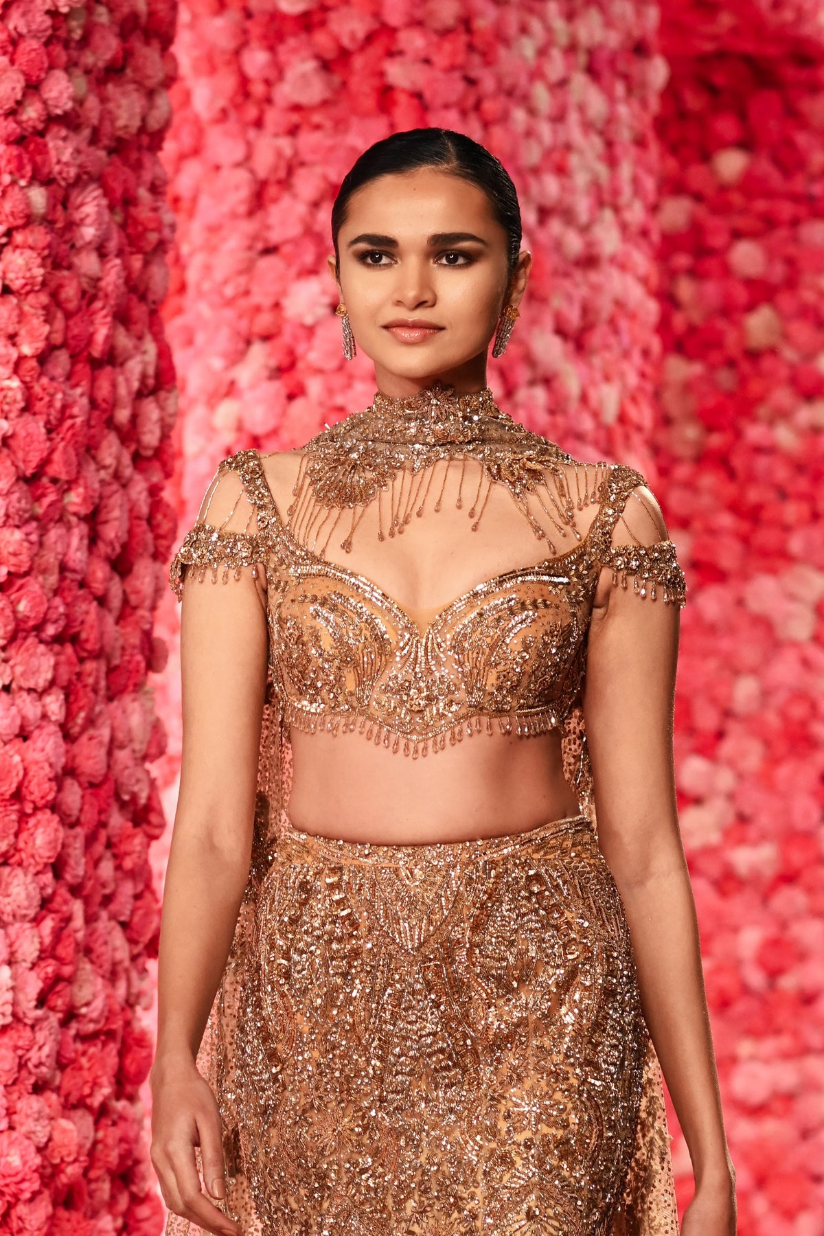 Thea Gold Lehenga Set