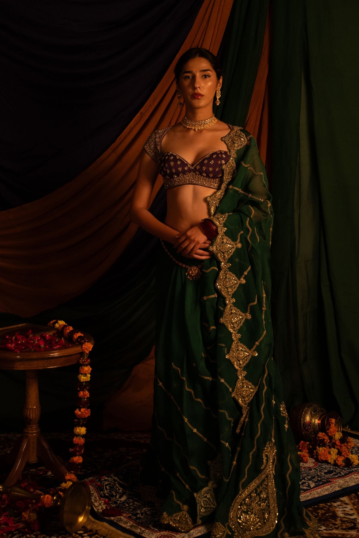 Mayur Rang Saree Set