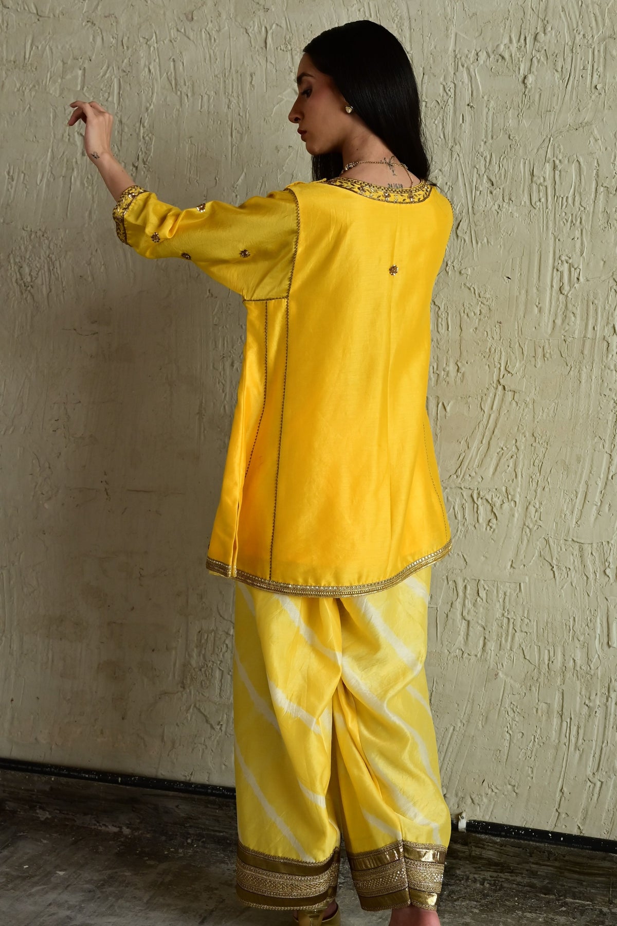 Mustard Yellow Padma Choga Set