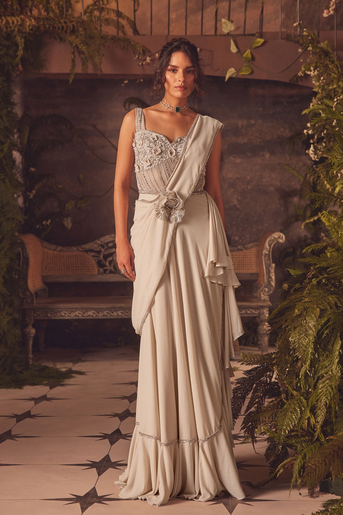 Dusk Draped Gown Saree