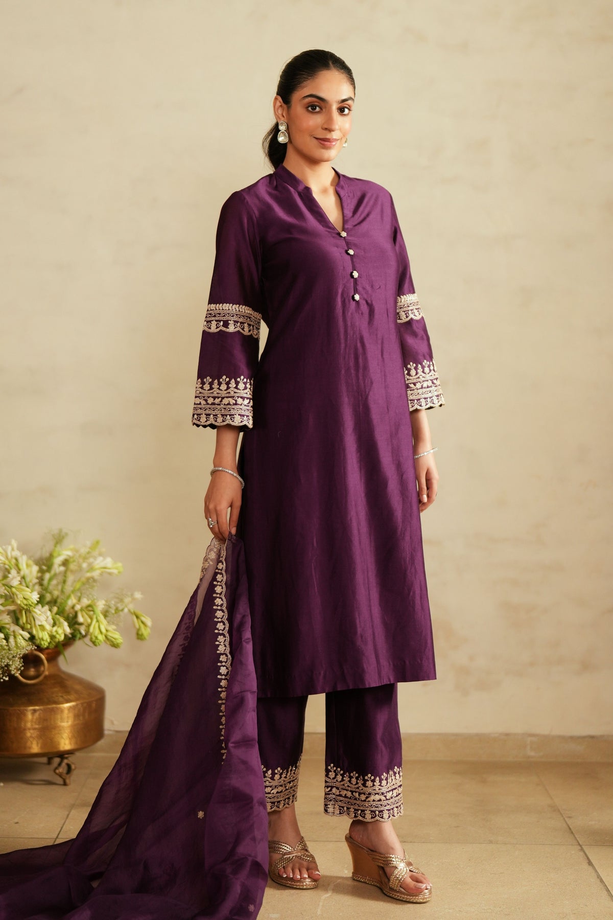 Rituals Purple Kurta Set