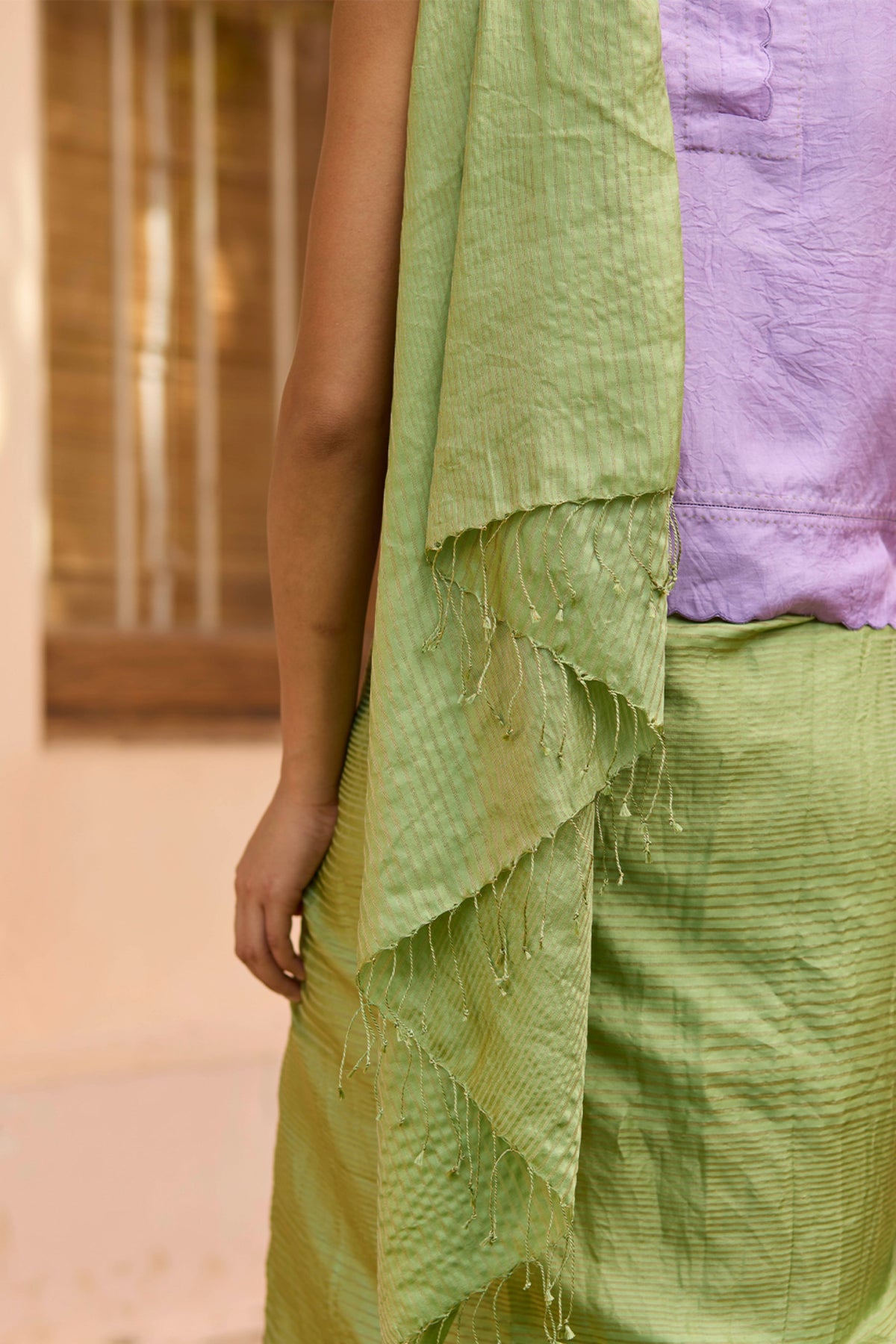 Inner Peace Green Saree