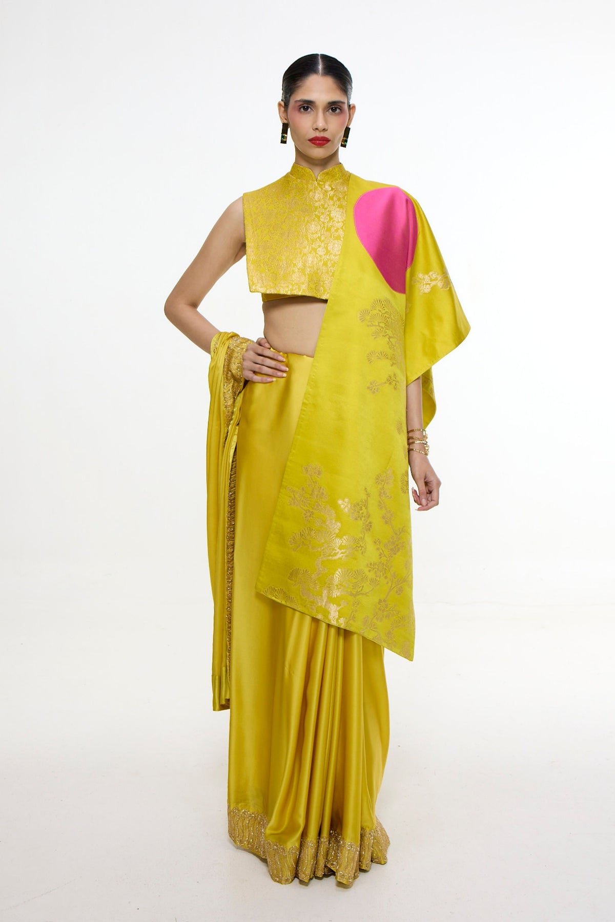 Handwoven Ochre Saree