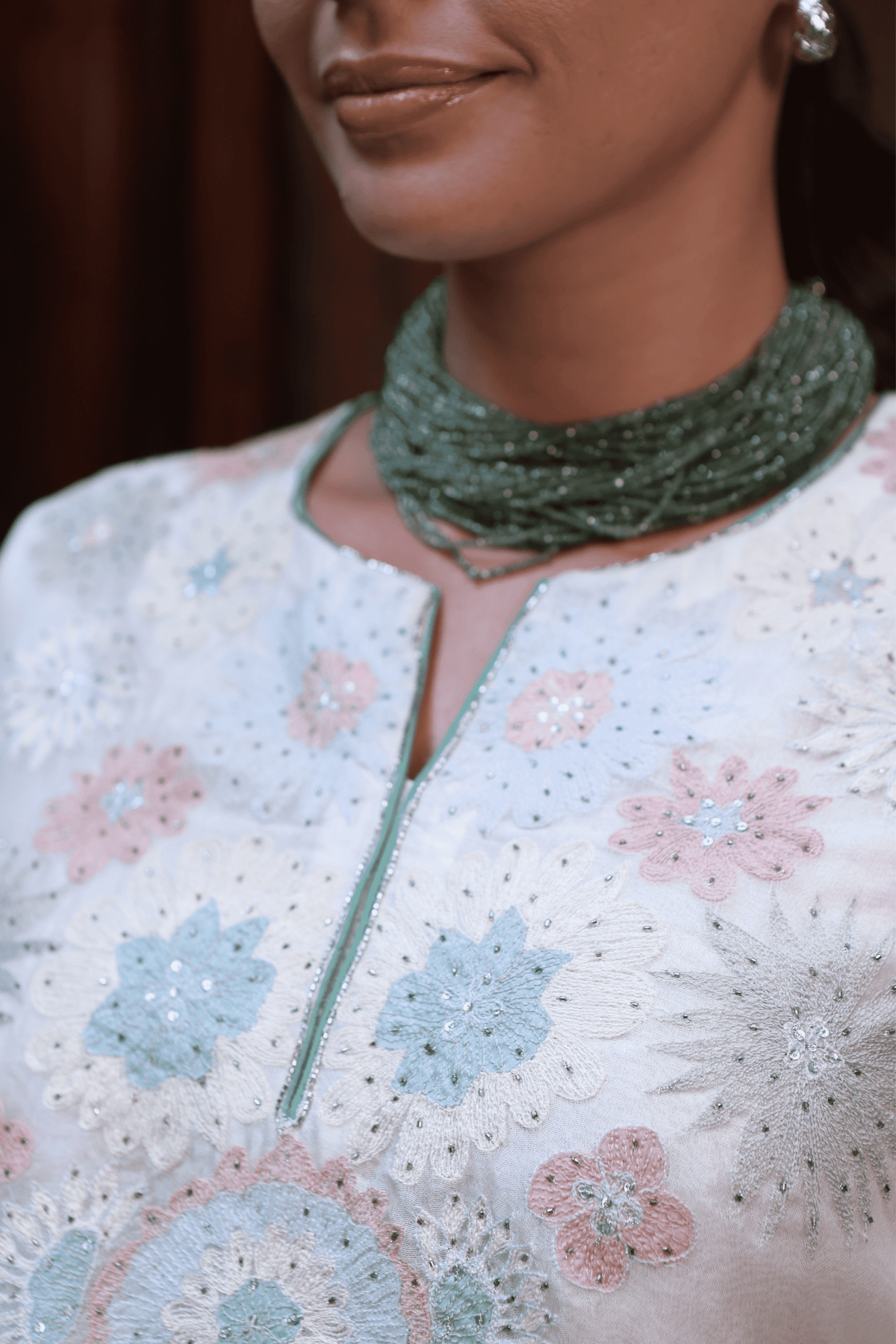Ivory Applique Kurta And Pant