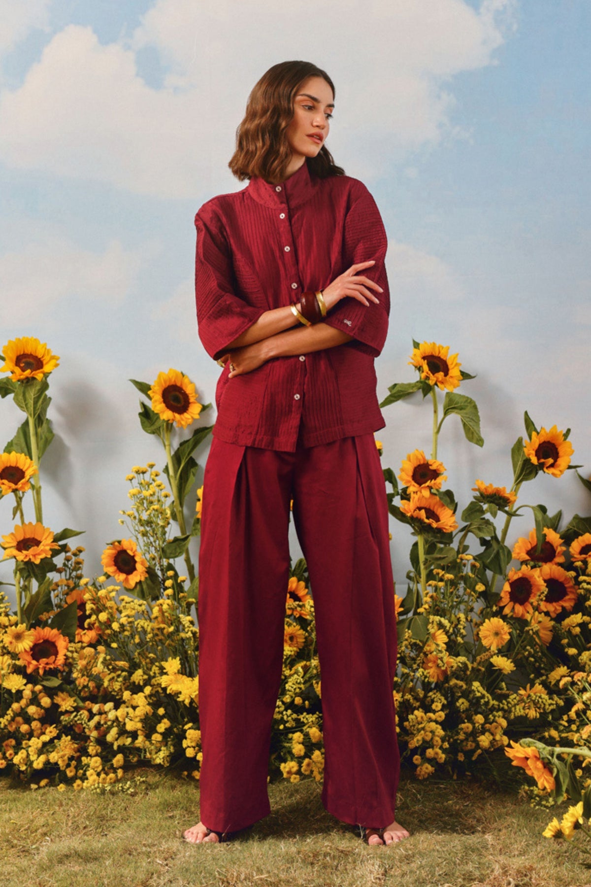 Pintuck Shirt Jacket