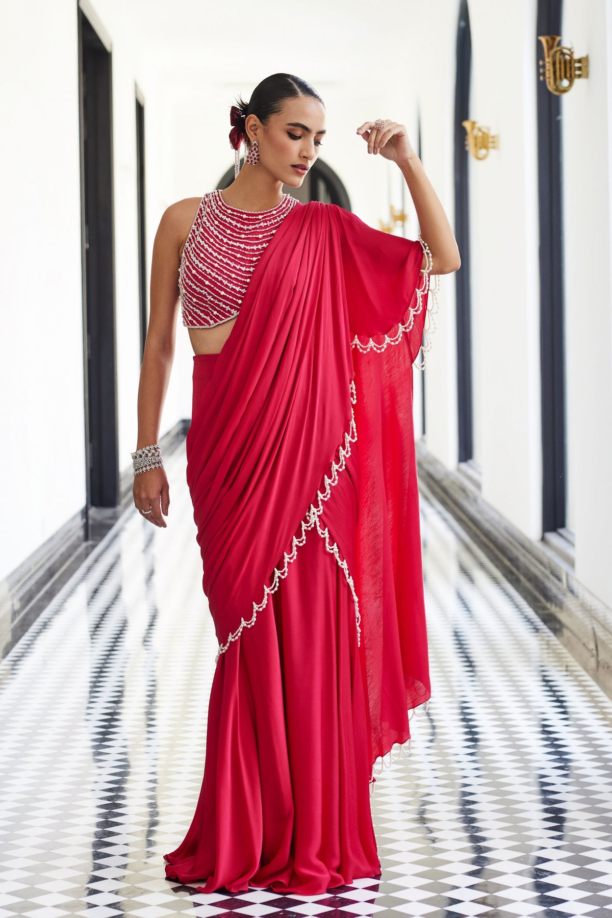 Kendall Drape Saree Set