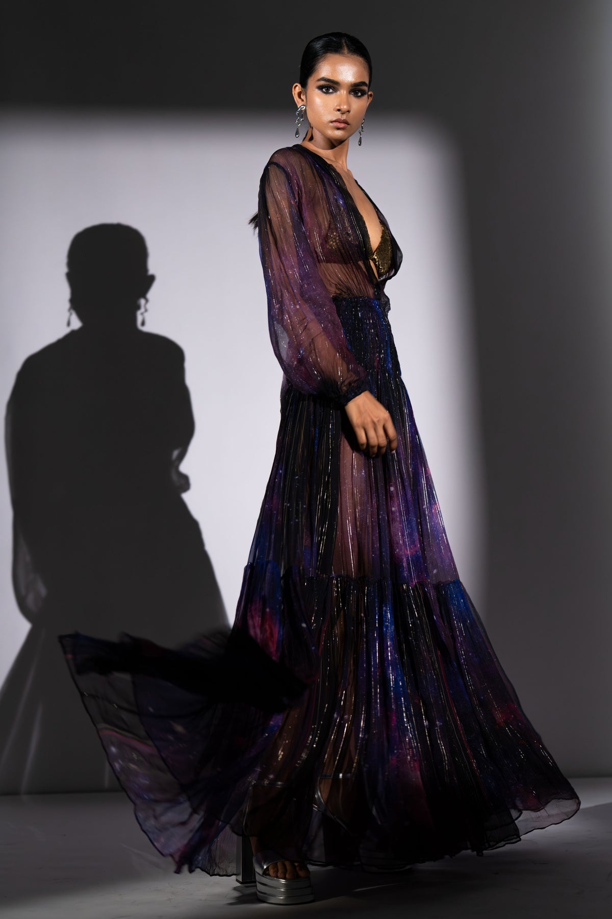 Purple Chiffon Dress