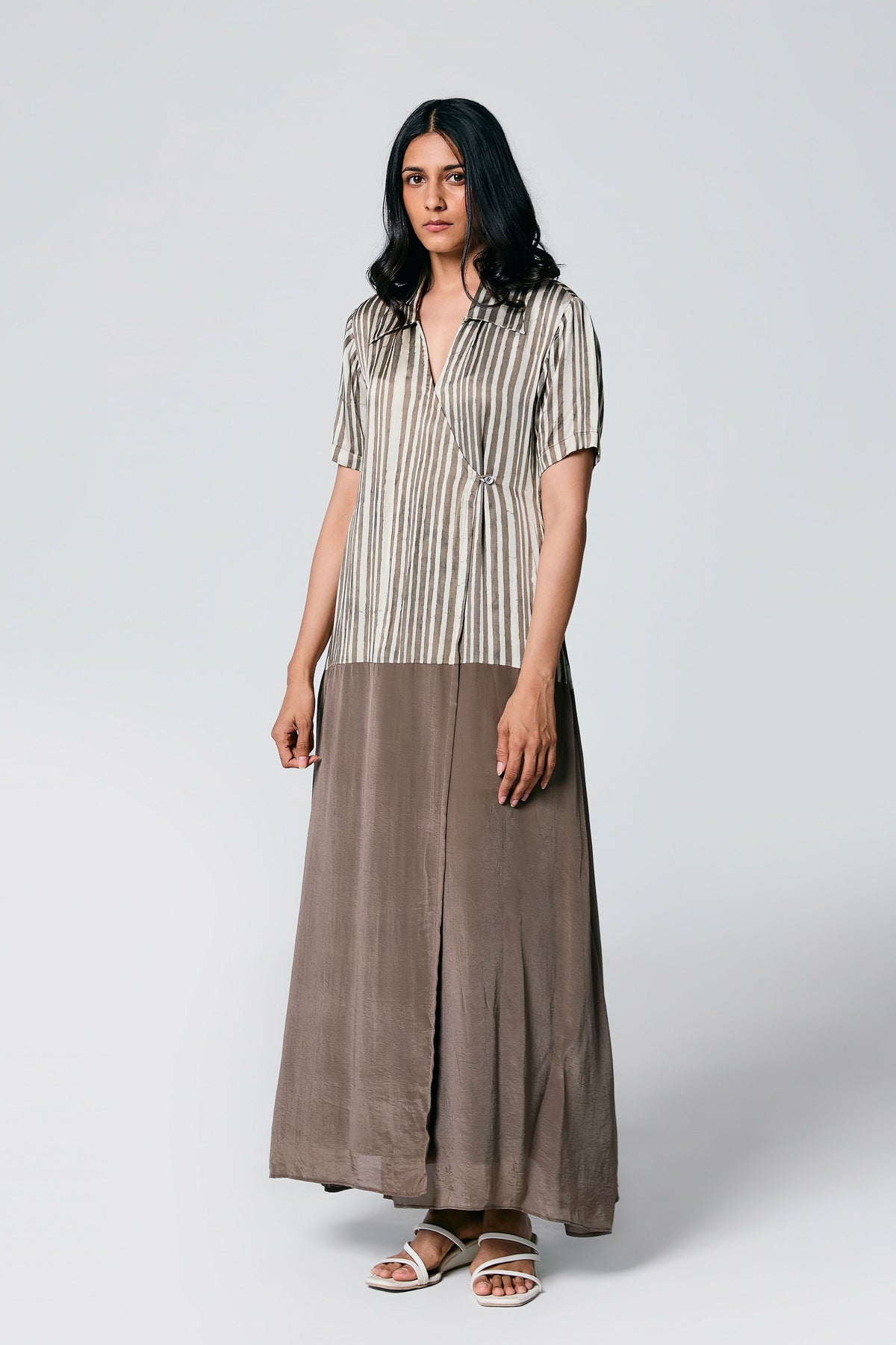 Stripes Ajrakh Dress