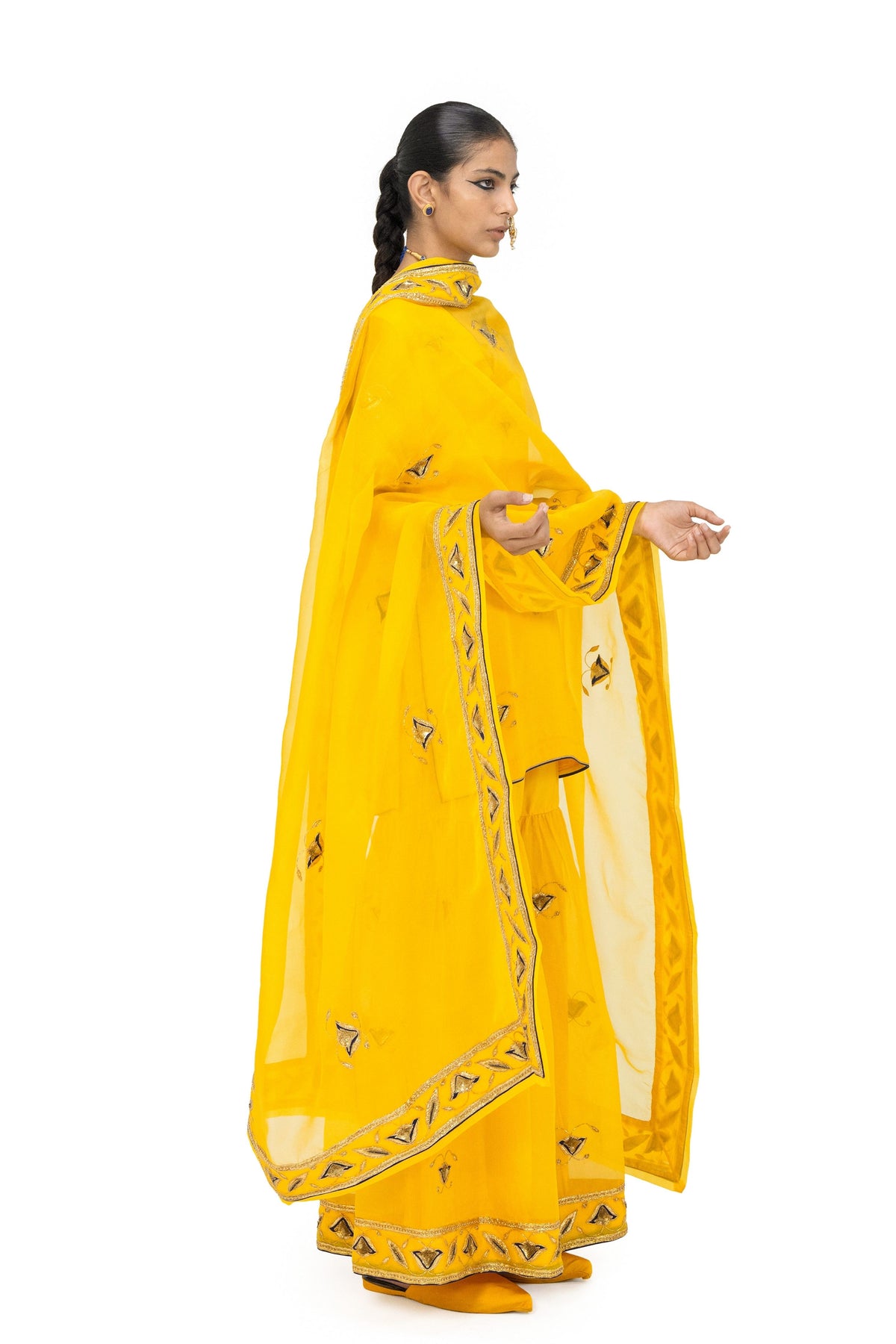 Dharnok Monkey Yellow Dupatta