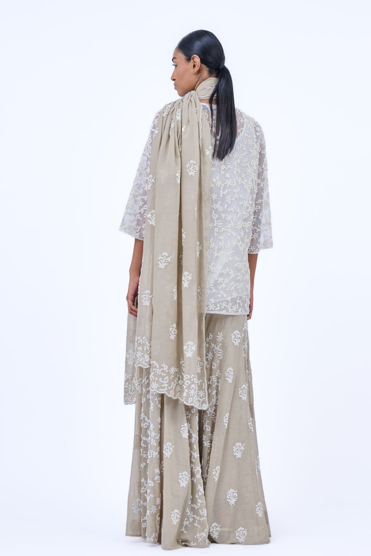 Handloom Cotton Beadwork Sharara