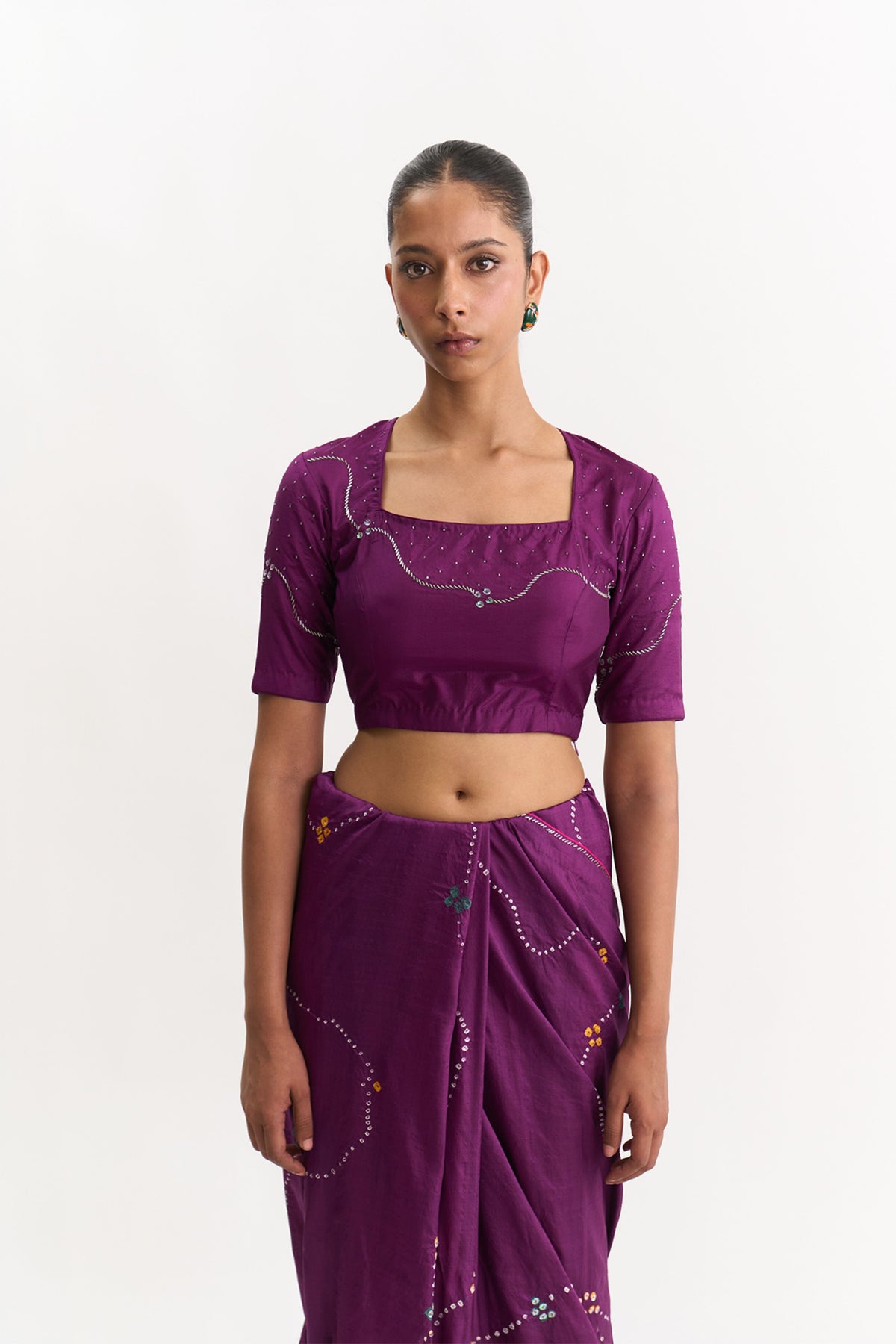 Mori Wine Saree