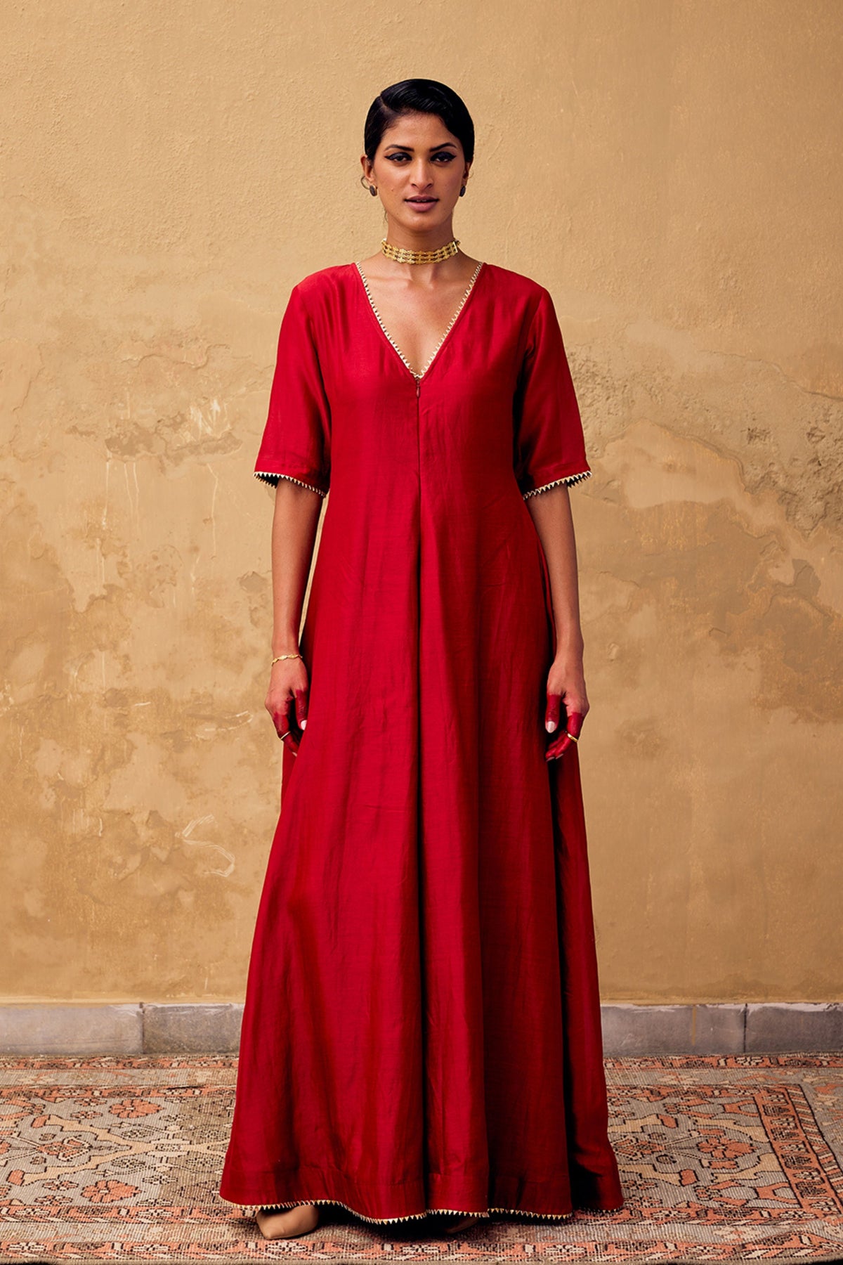 Jashn Jumpsuit in Red