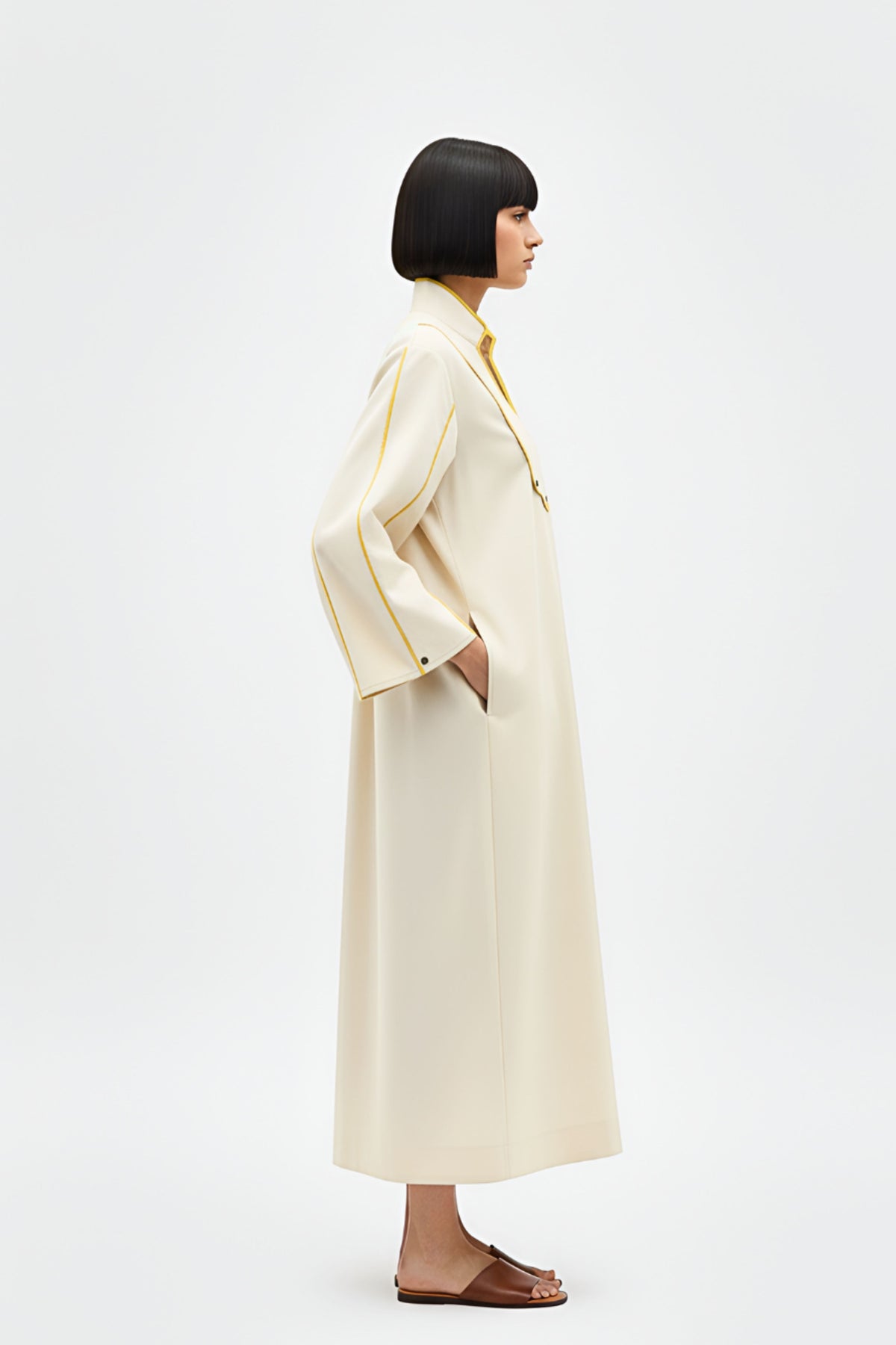 Ivory Mango Stripe Dress