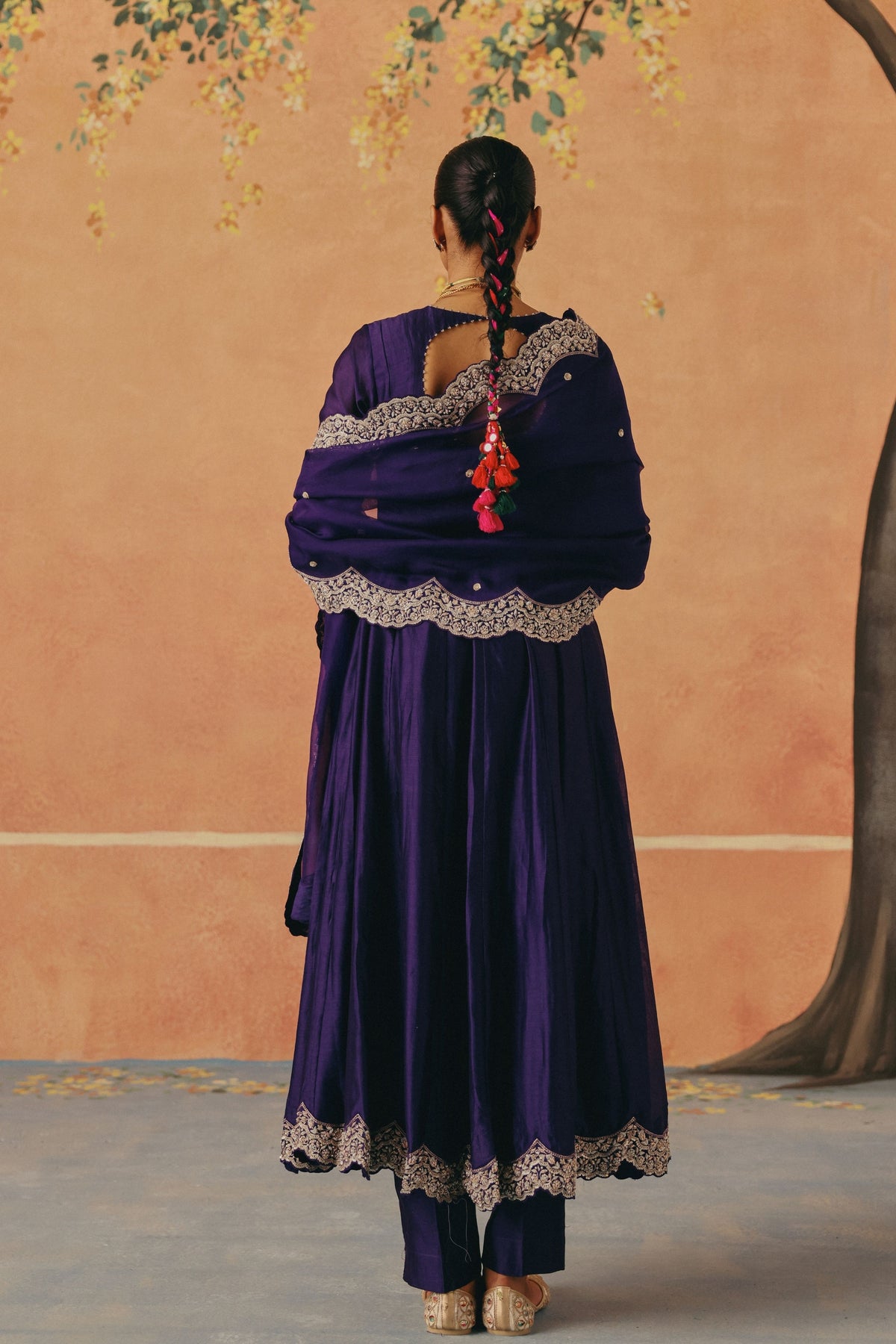 Purple Jhoom Anarkali Set