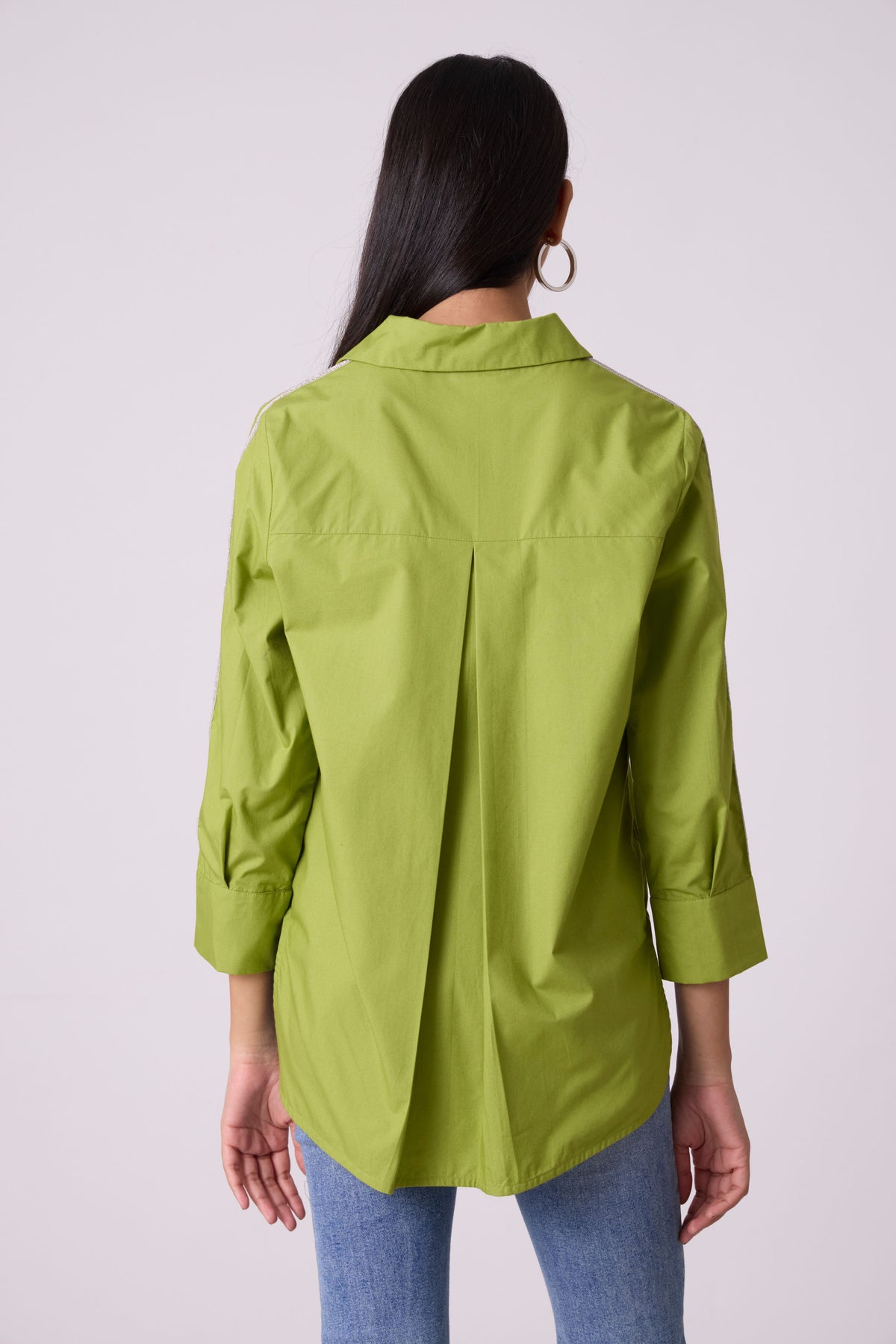 Emille Applique Matcha Green Shirt