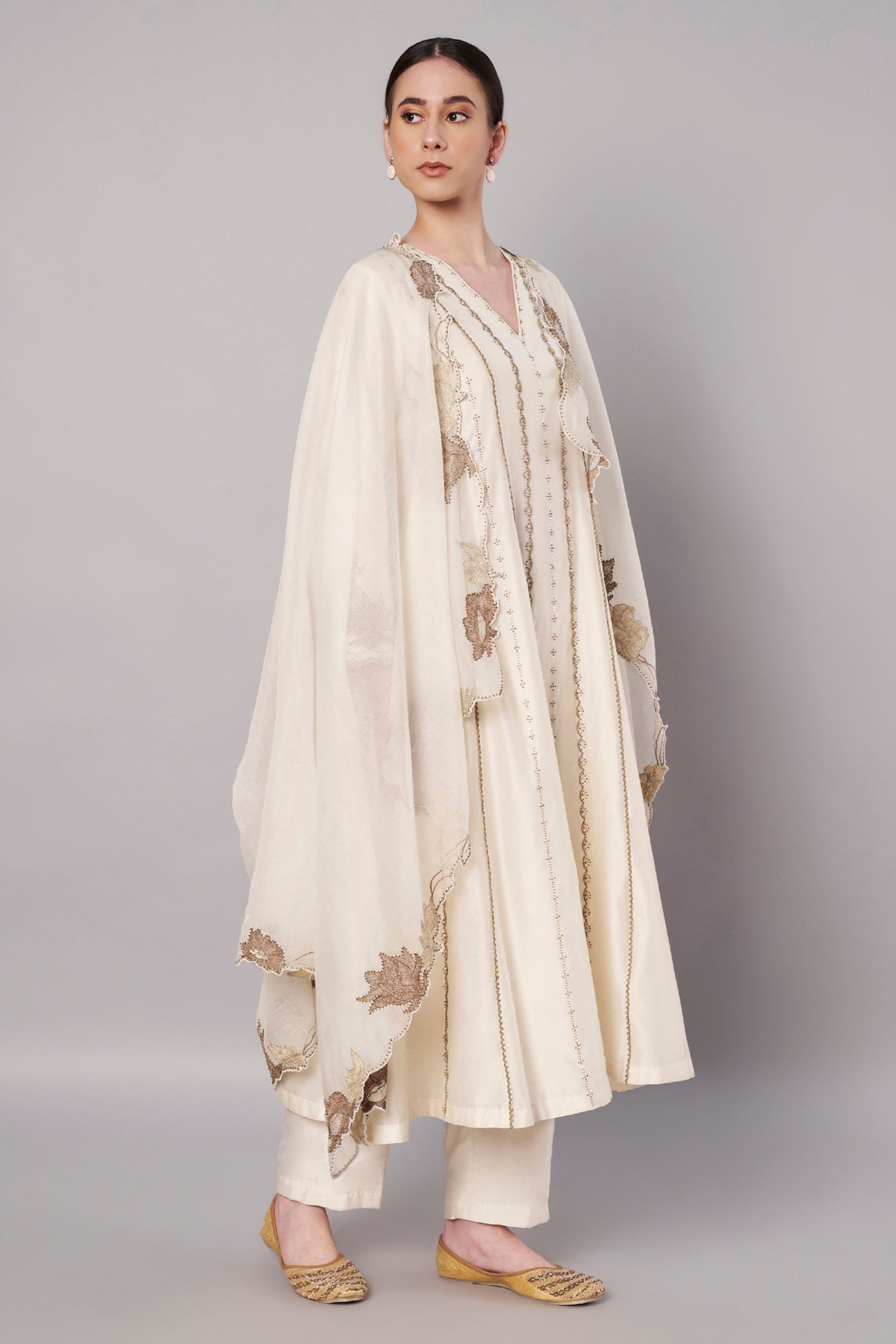 Spring Halo Ivory Anarkali Set