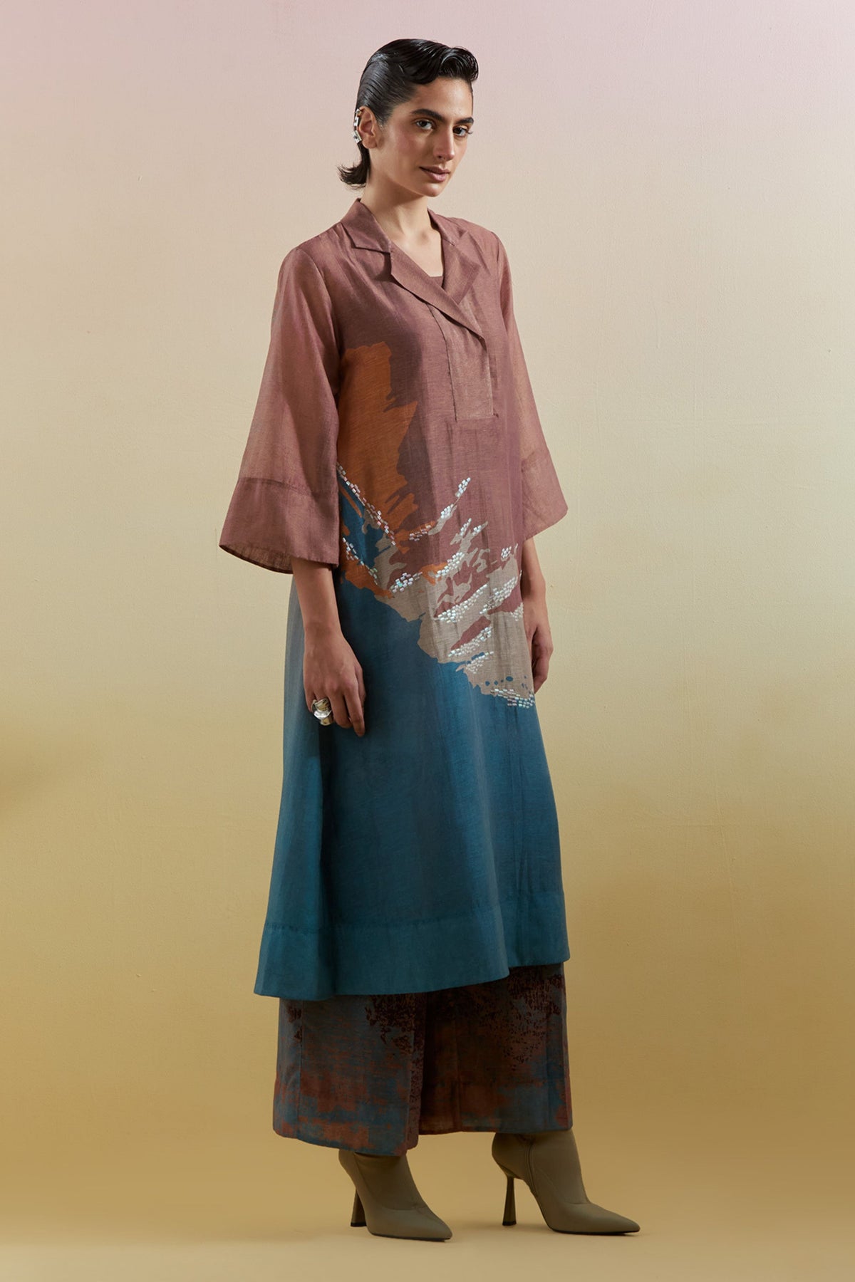 Gliss Brown Kurta Set