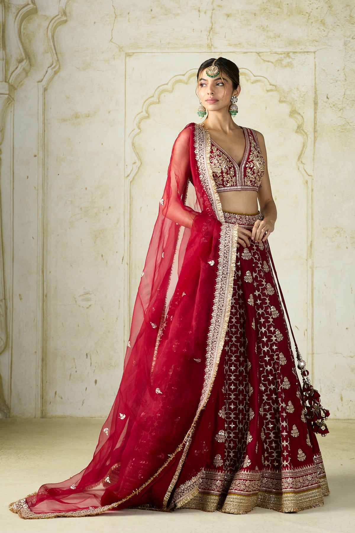 Red Ayat Lehenga Set