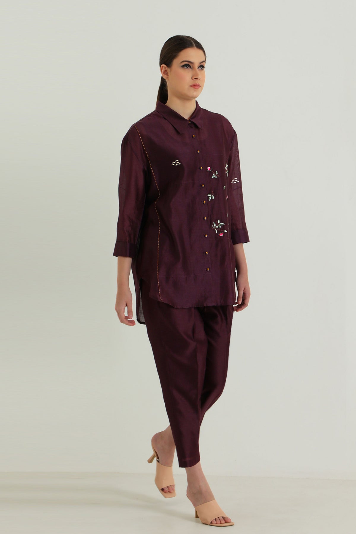 Lavender Shirt and Pant Set