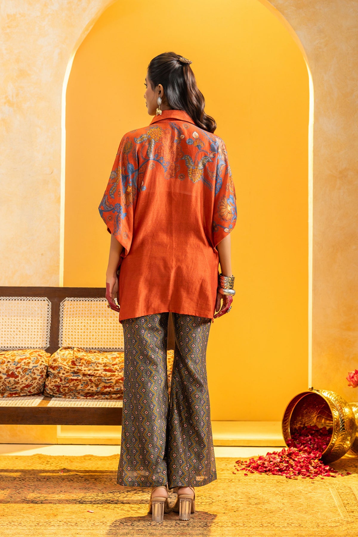 Marron Embellished Co-ord Set