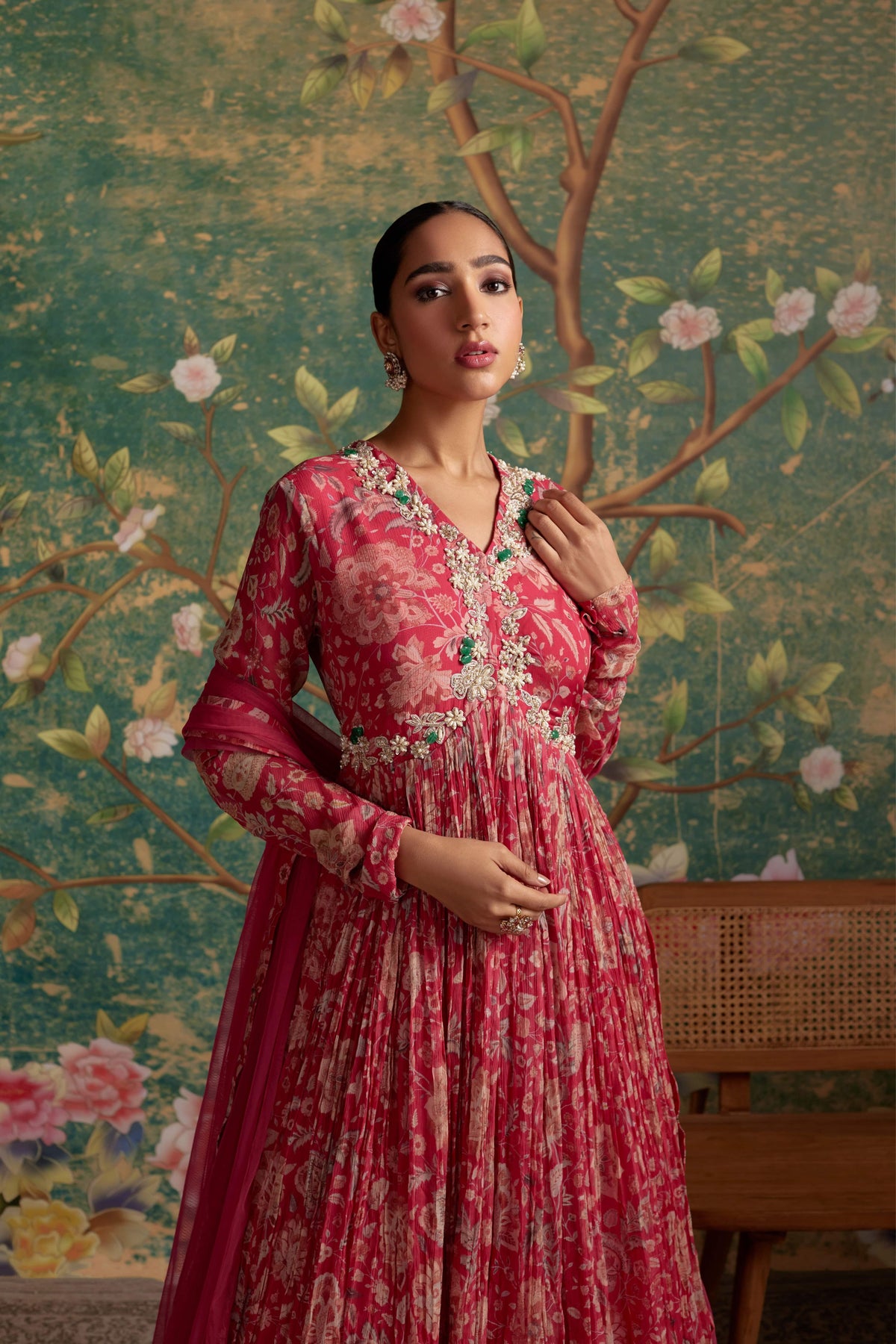 Flair Royal Fuchsia Anarkali Set