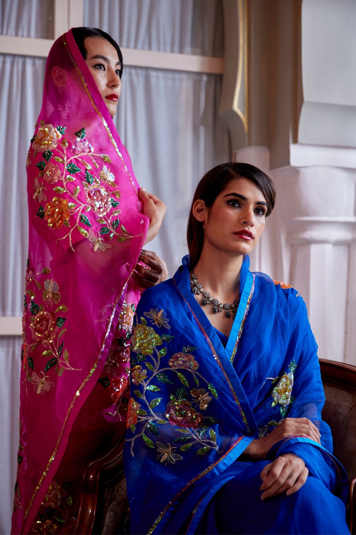 Raziya Hot Pink Saree