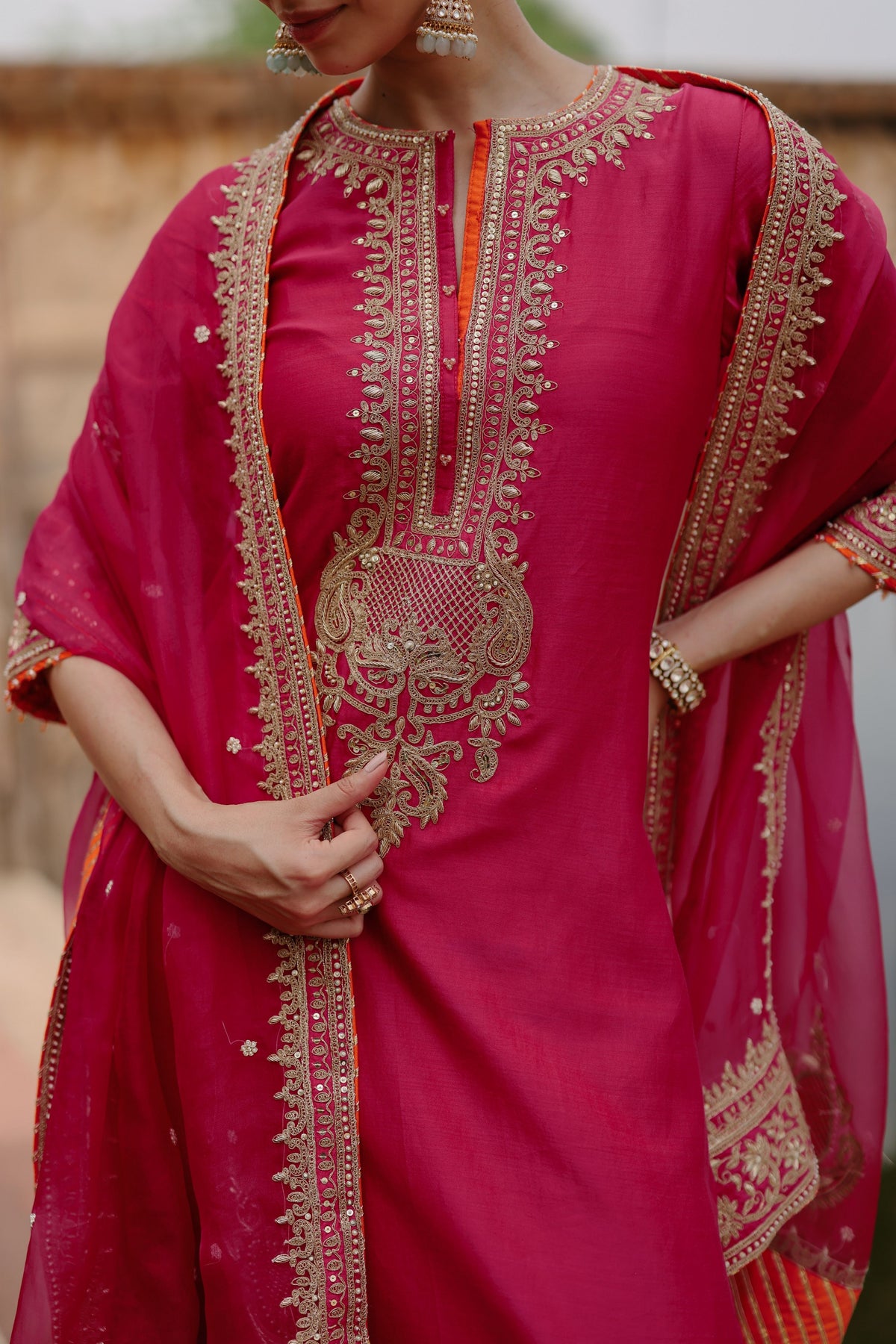 Arwa Hot Pink Kurta Set