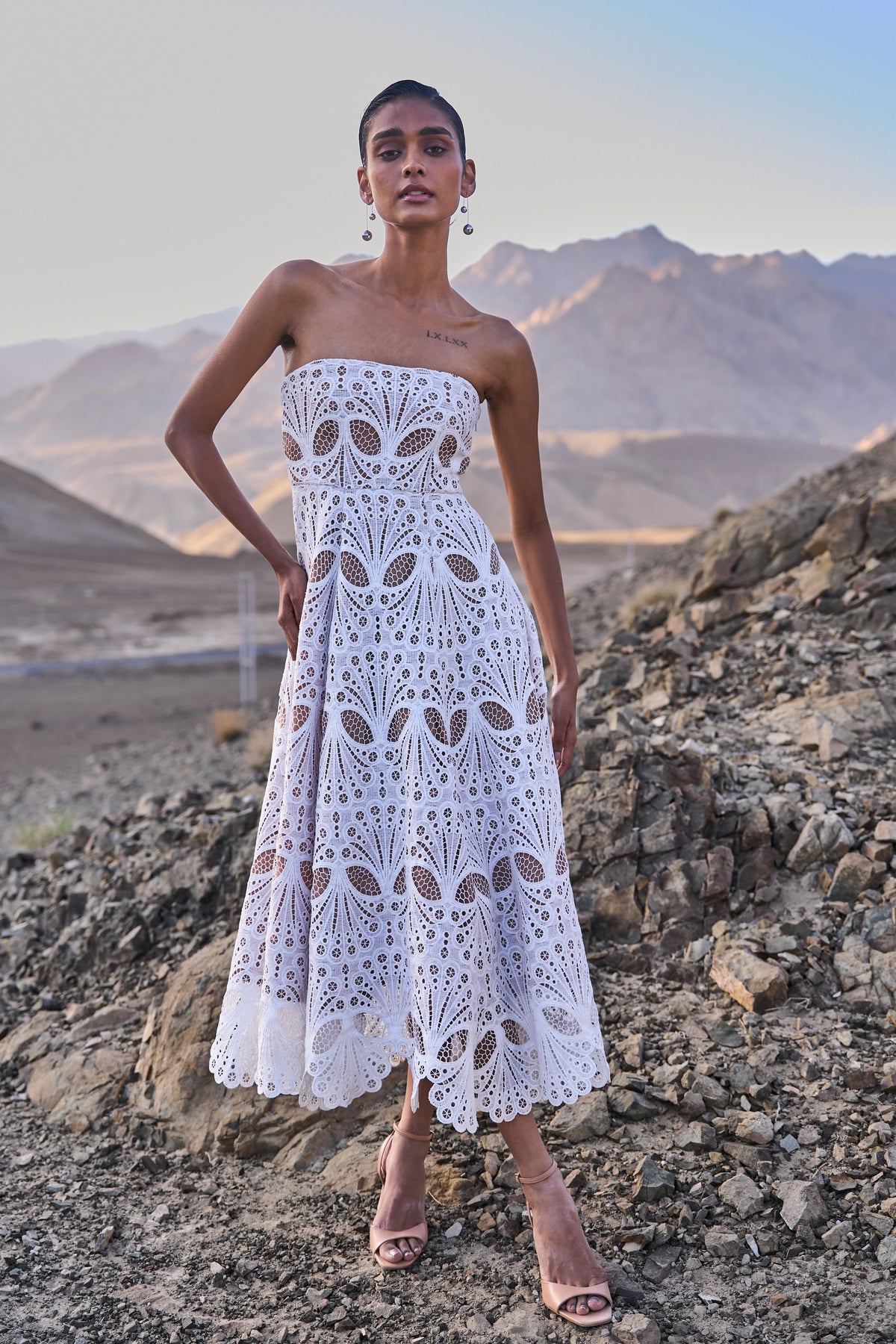 Cutwork Lace Midi