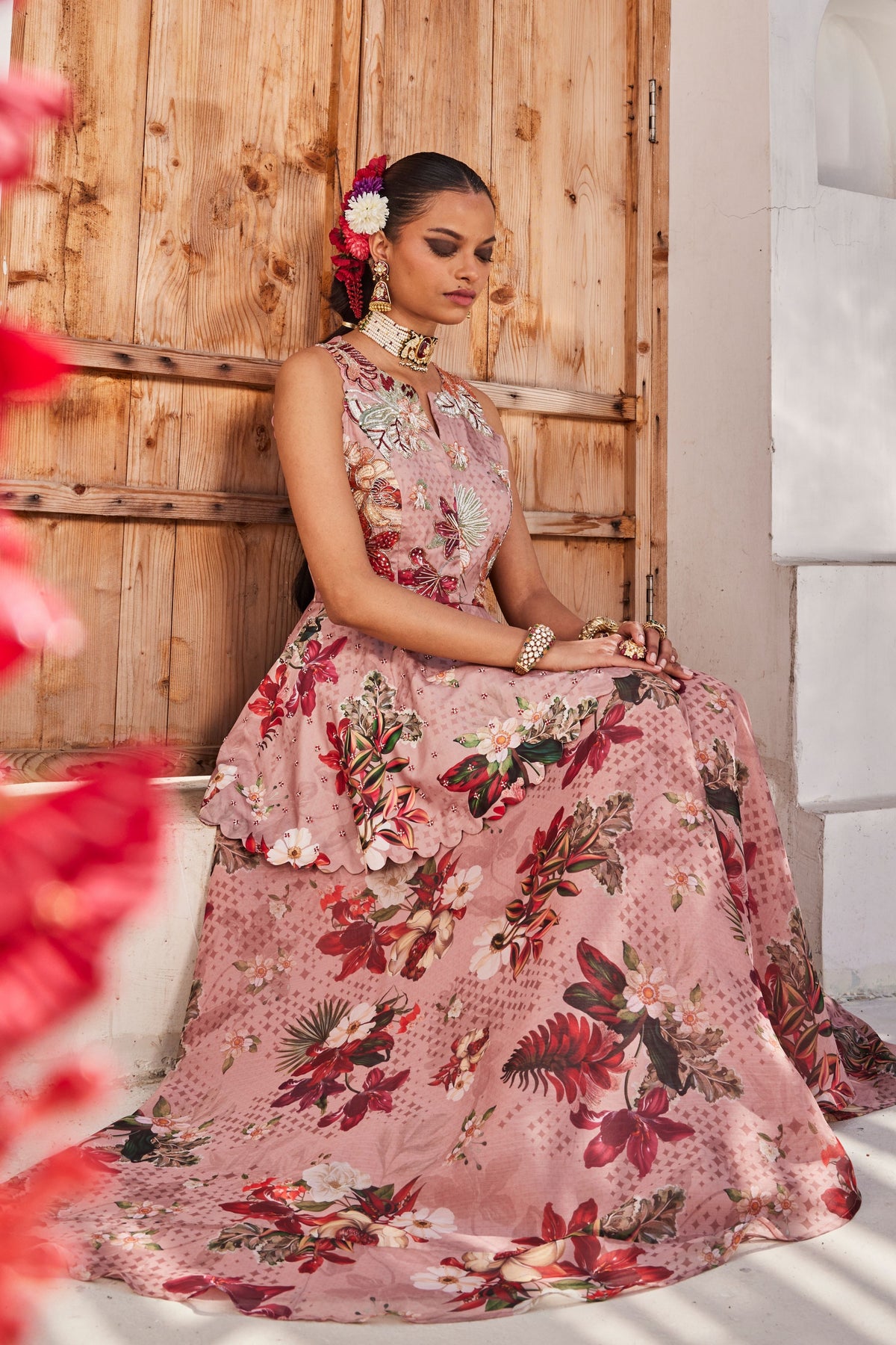 Saanjh Peplum Lehenga Set