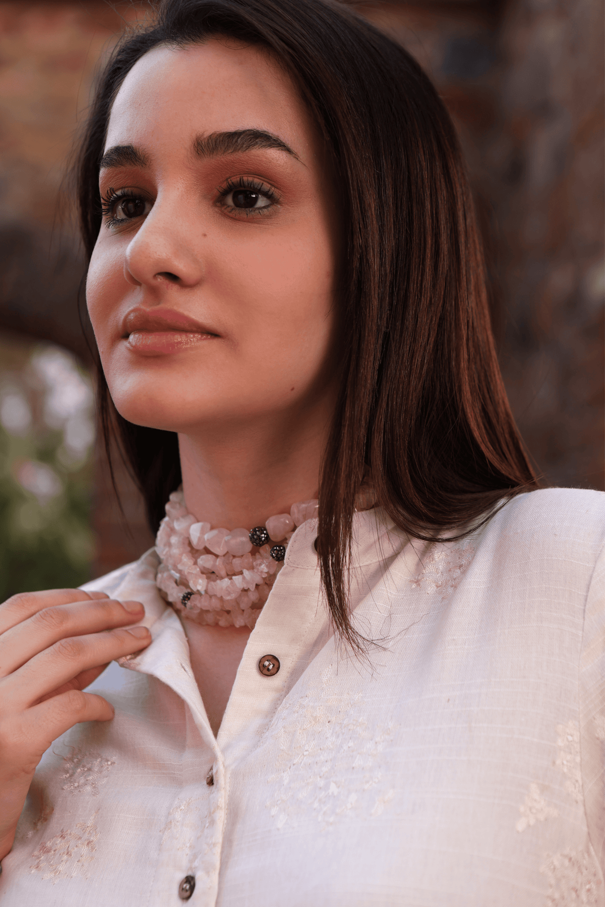 Collared Ivory Kurta And Pant