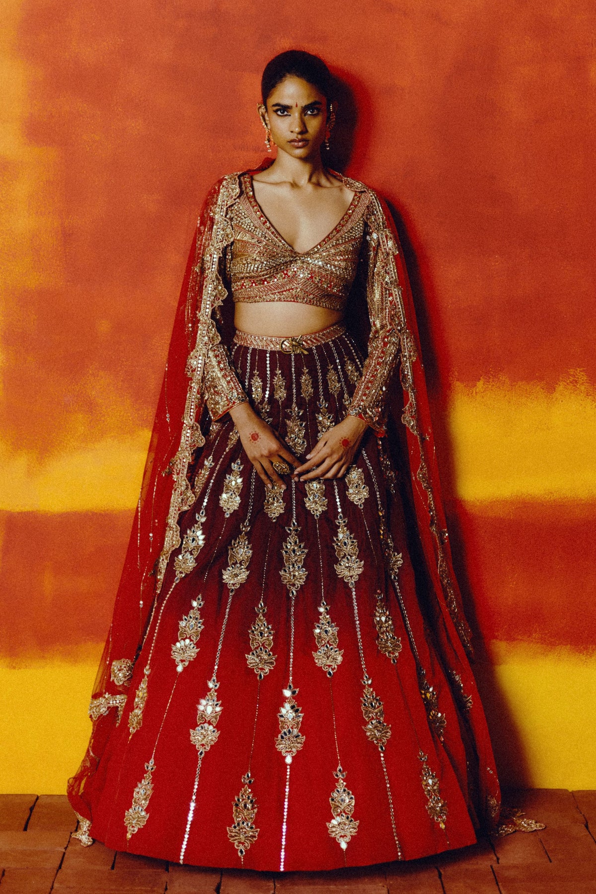 Kumkum Vizhavu Lehenga Set