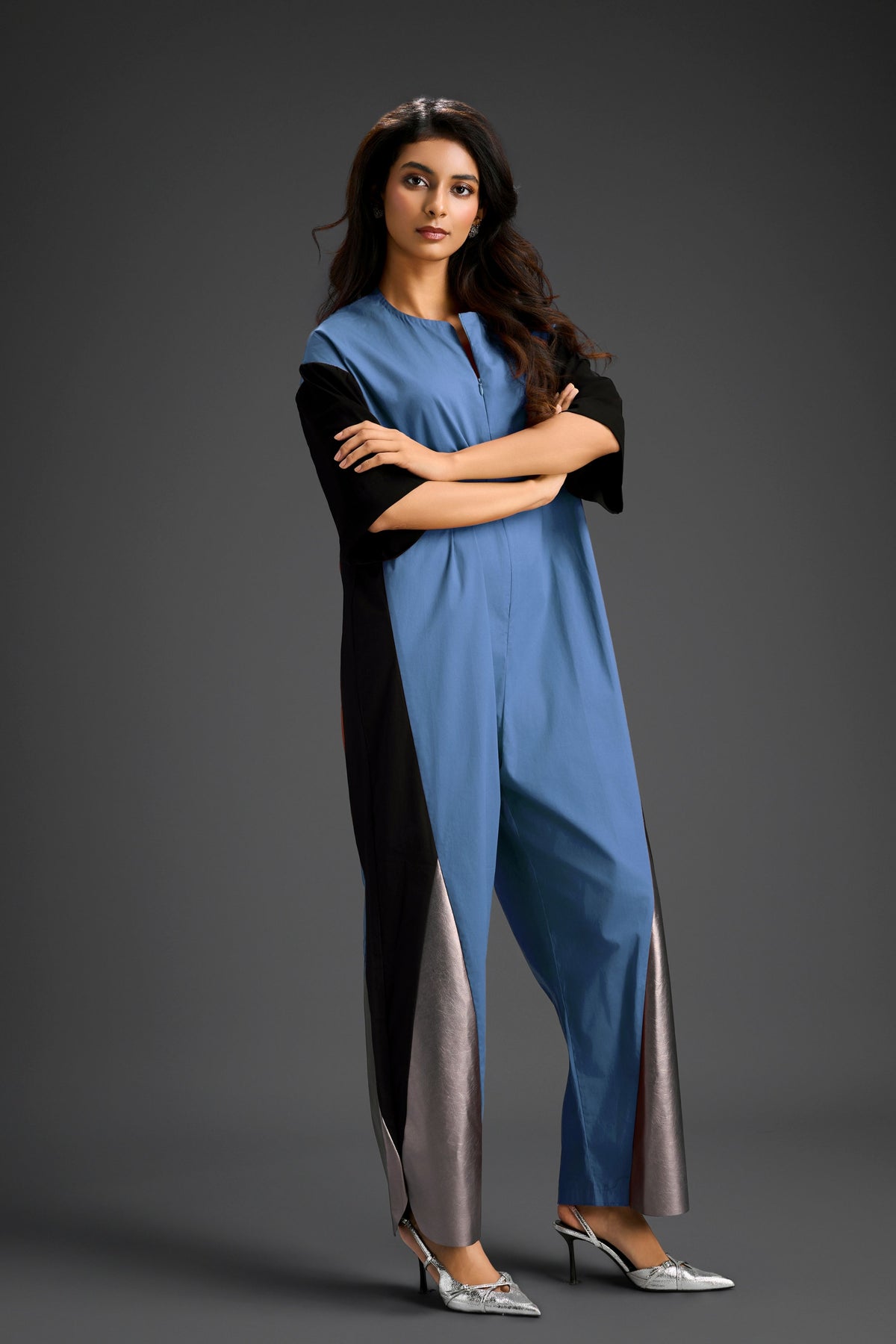 Colorblock Jumpsuit in Blue