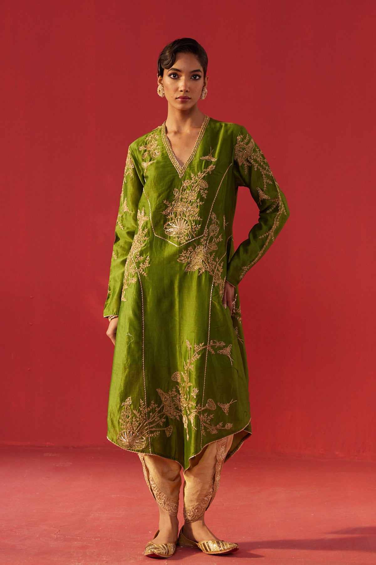 Olive Green Kurta Set