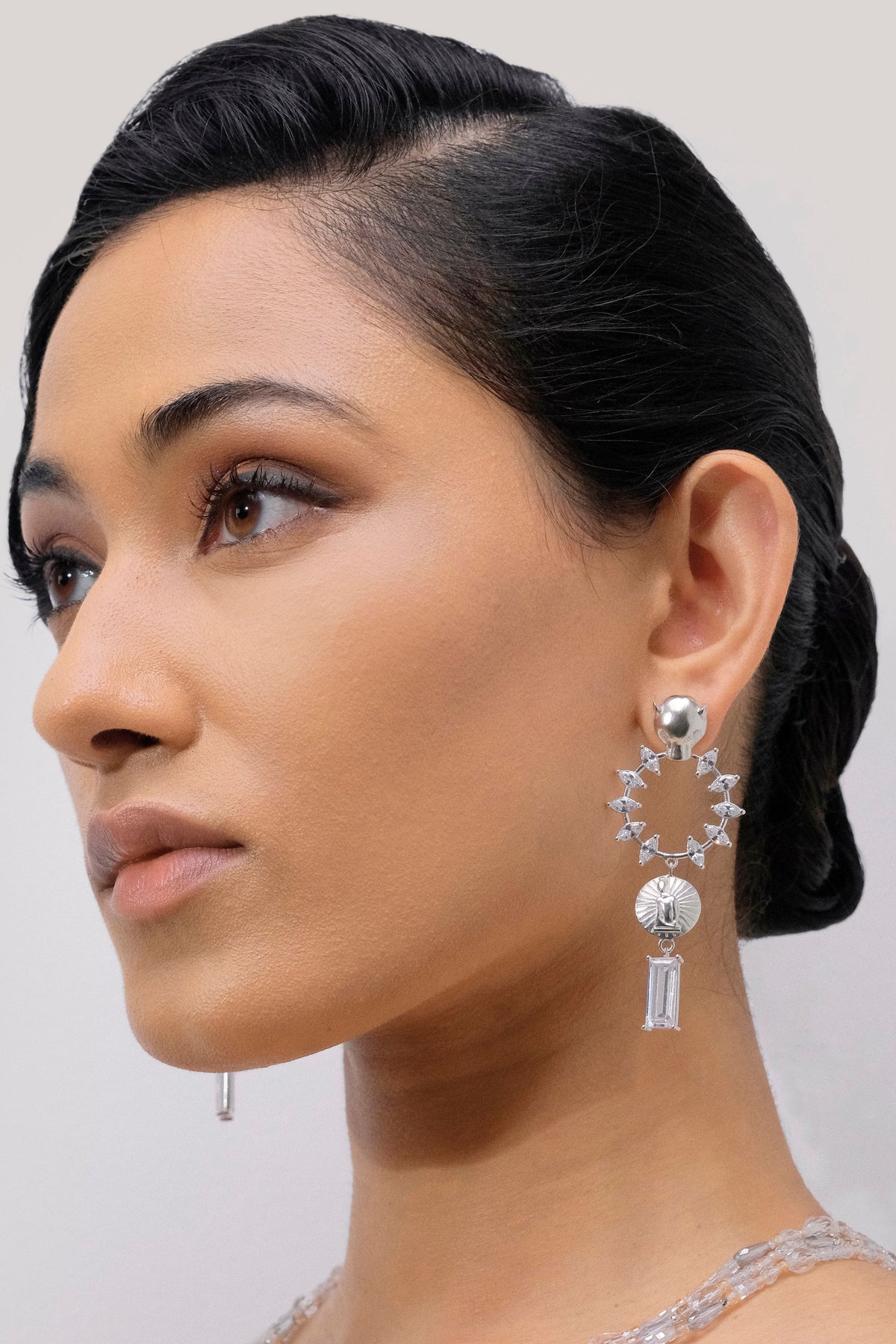 White Nouvelle Panthère Earrings