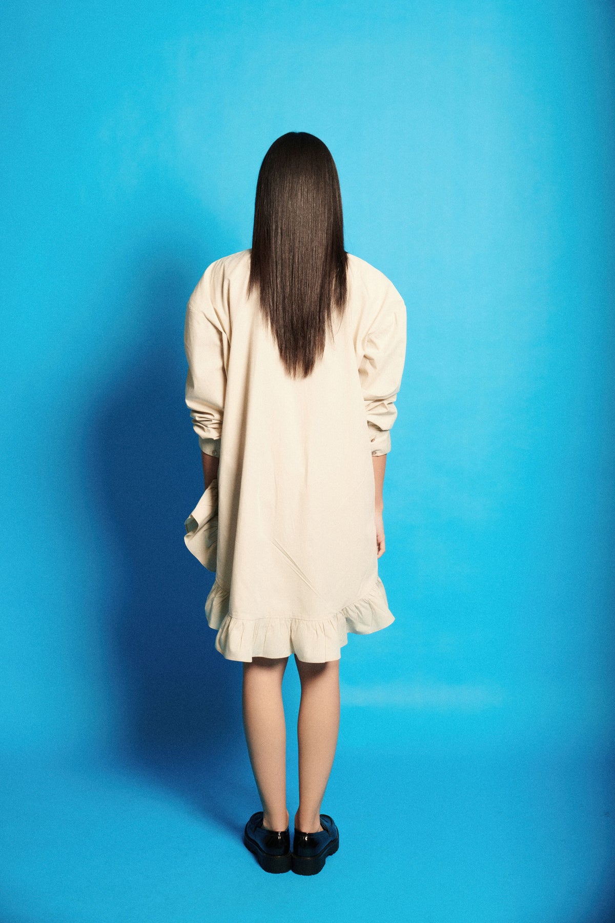 Flower Poplin Shirt Dress