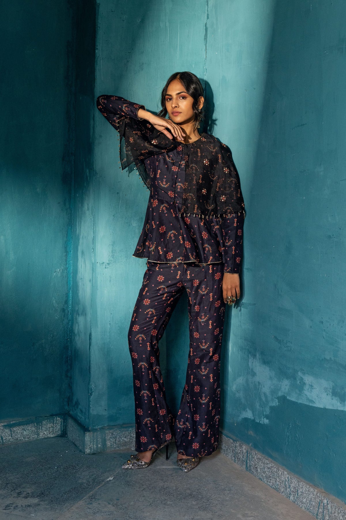 Buta Print Embellished Co-ord Set