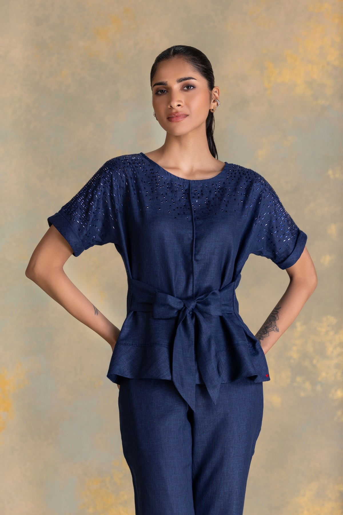 Crystal Navy Tina Co-ord Set