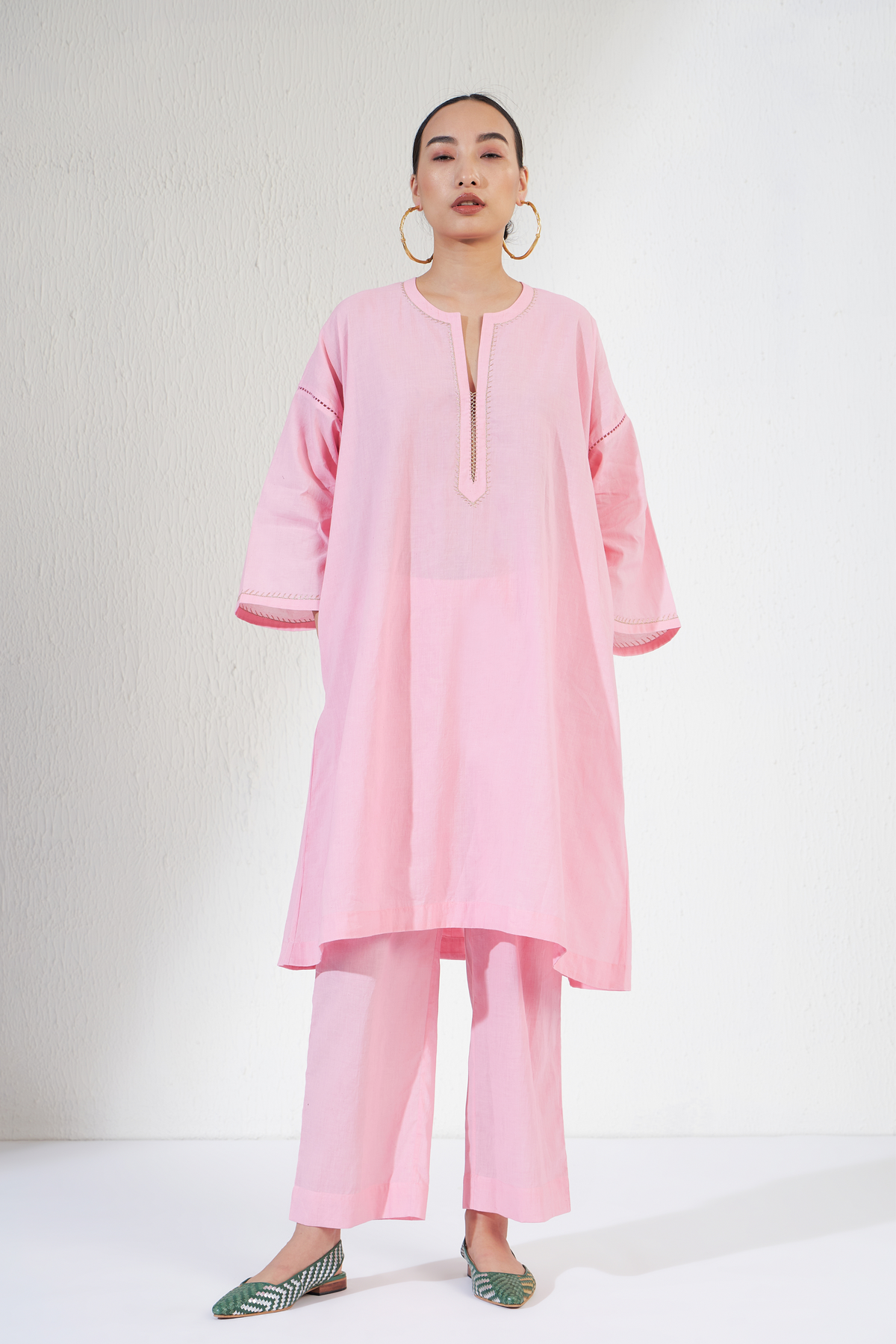 Soft Pink Naz Kurta Set