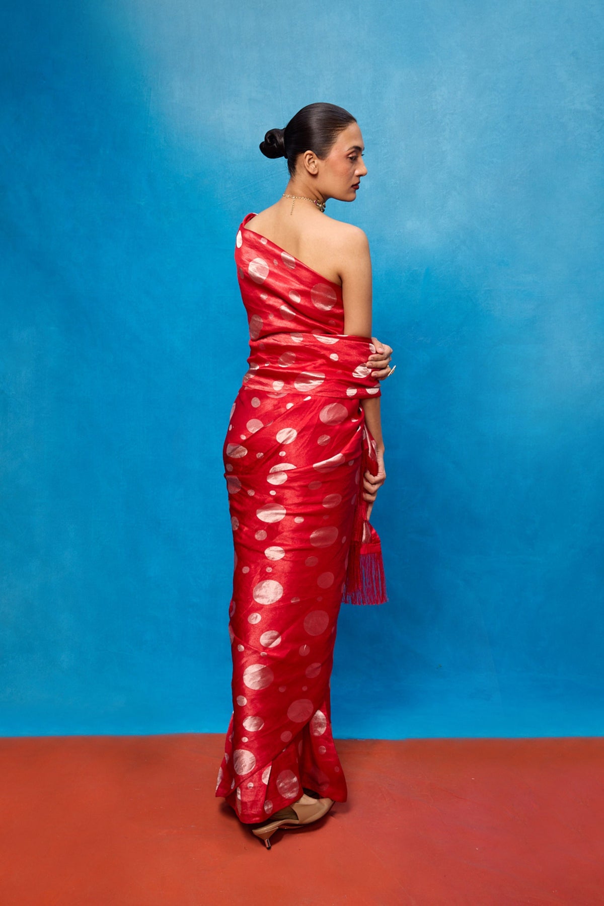 Handwoven Red Silk Banarasi Saree