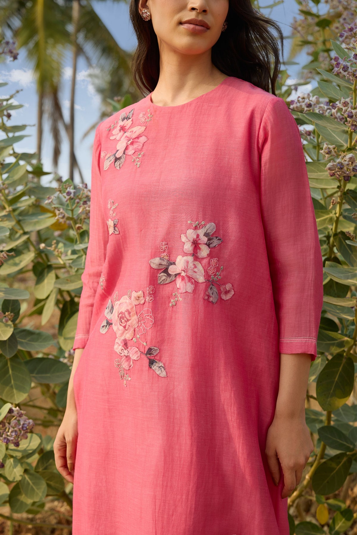 Rose Applique Tunic Set