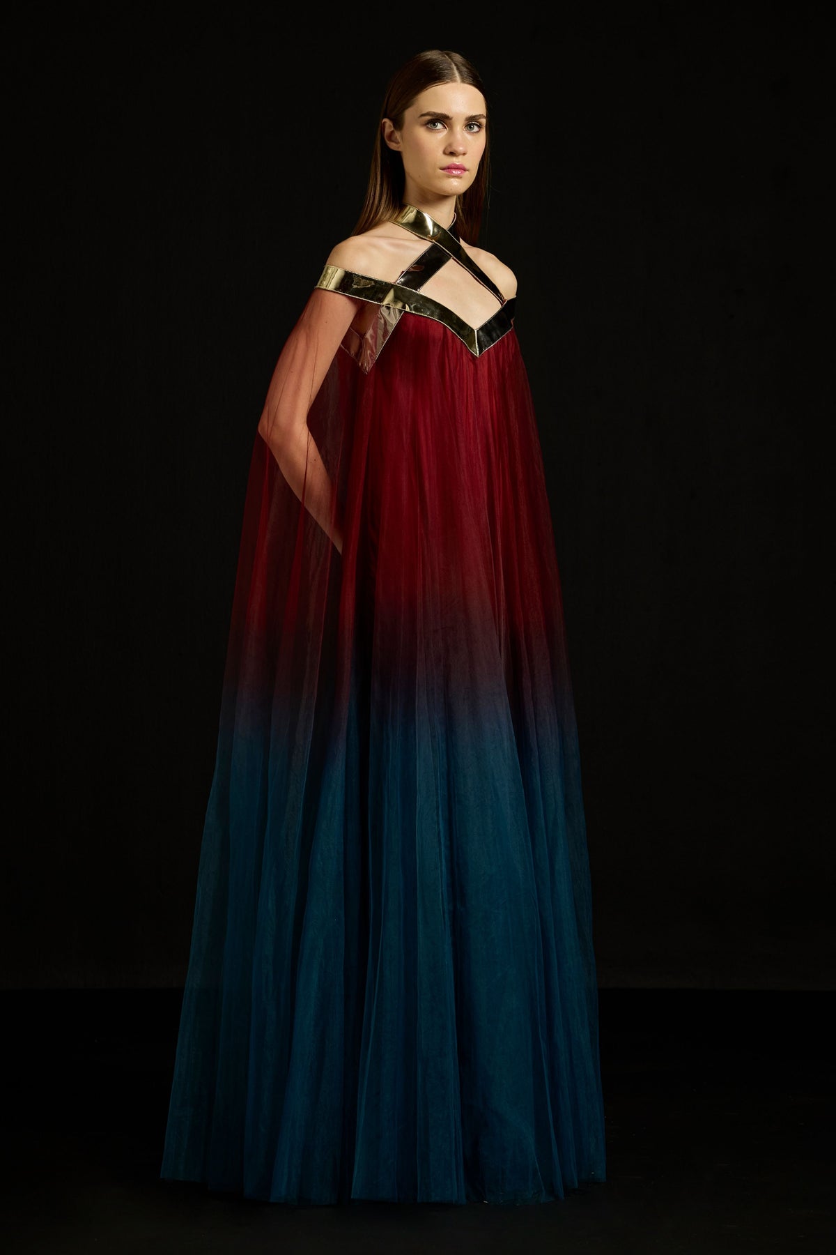 Halter Tulle Layered Dress
