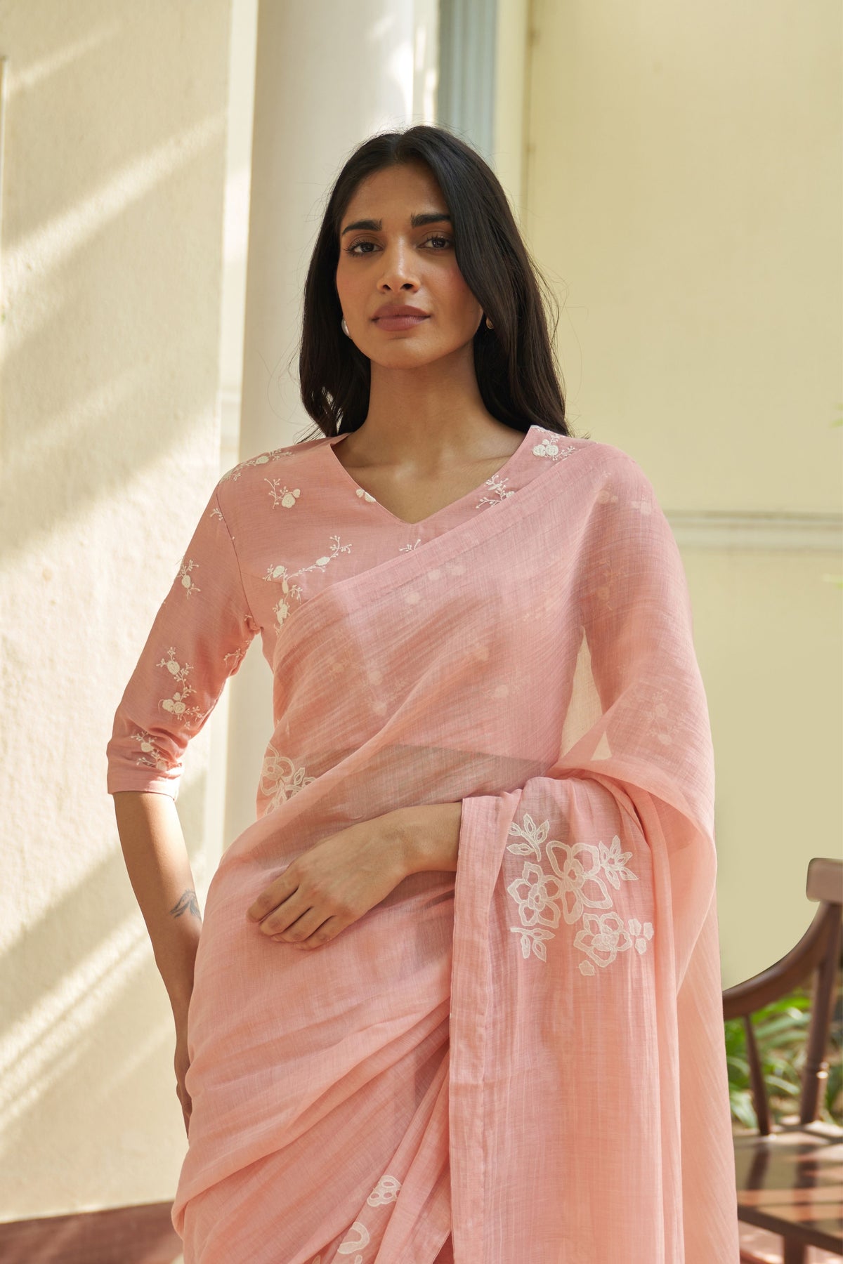Tulip Applique Saree
