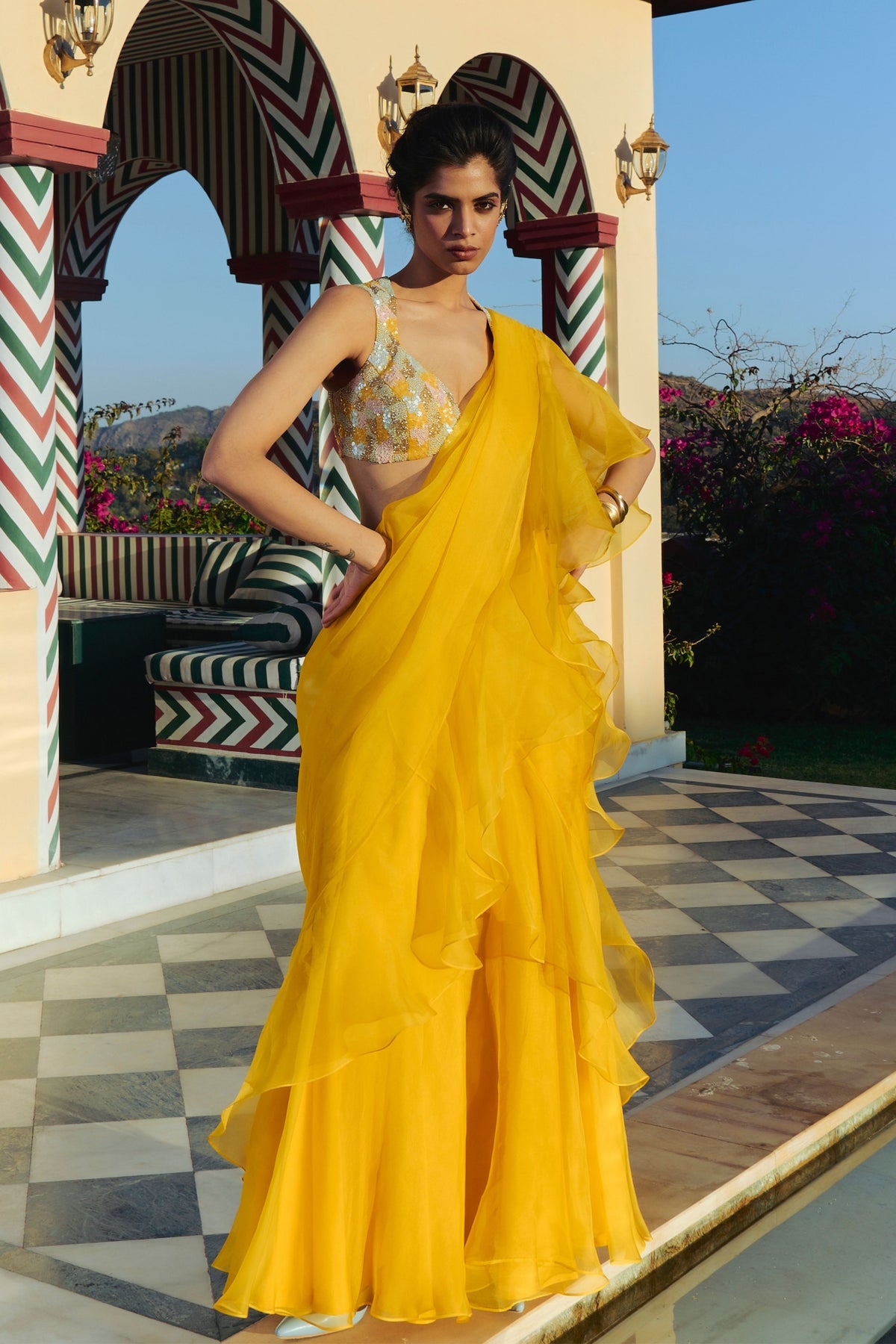 Glare Saree Set