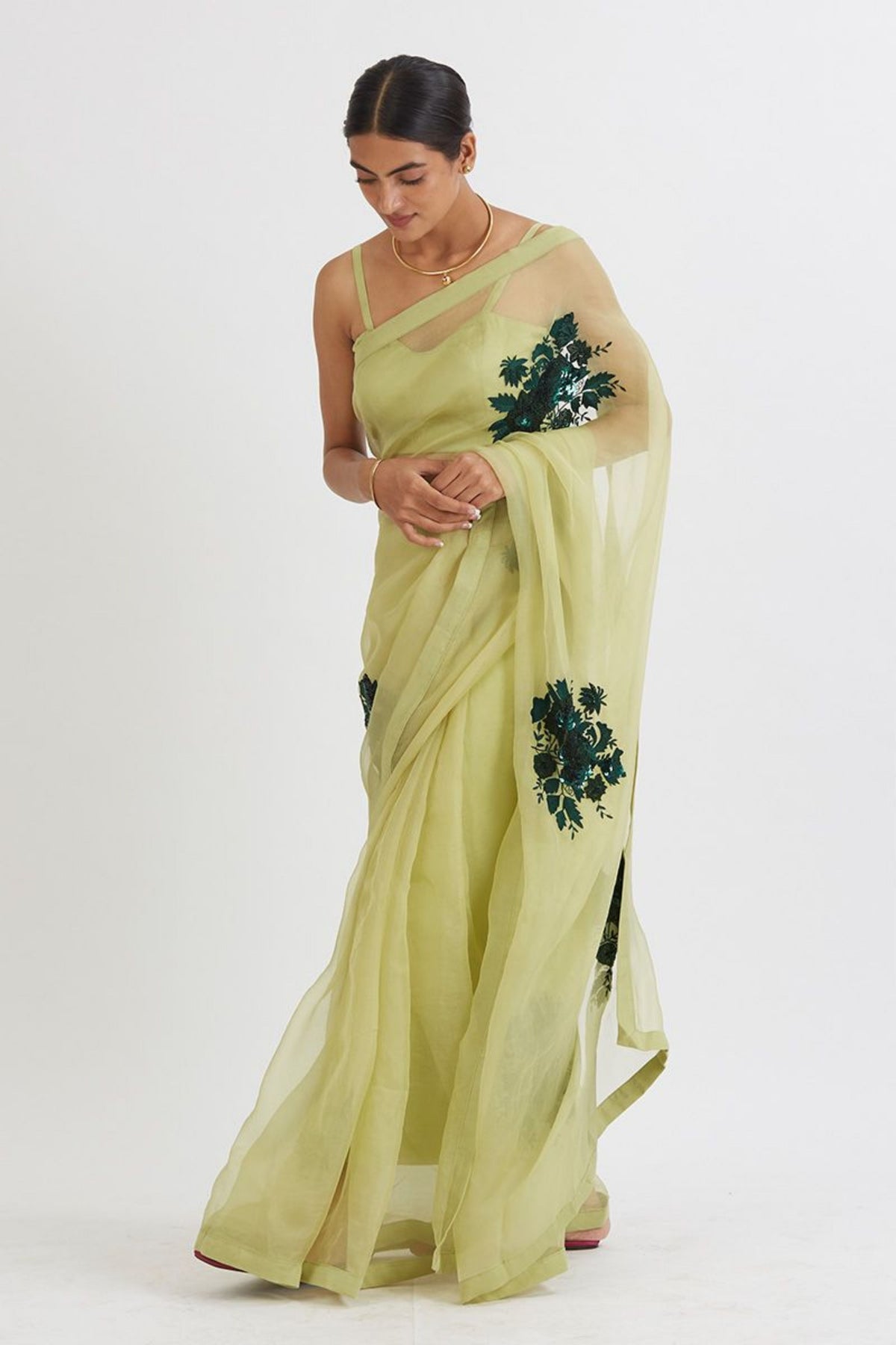 Aradhana Mint Green Saree Set