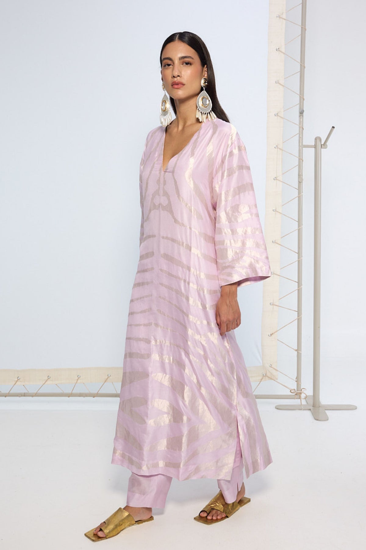 Handwoven Lavender Kurta Set