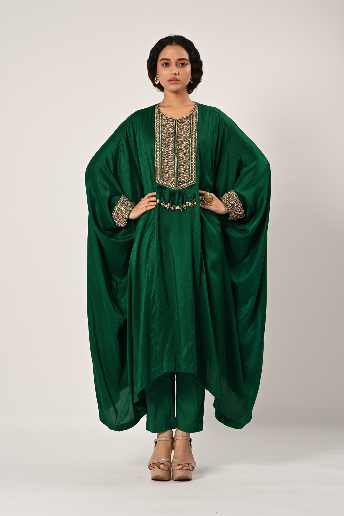 Emerald Green Kaftan Set